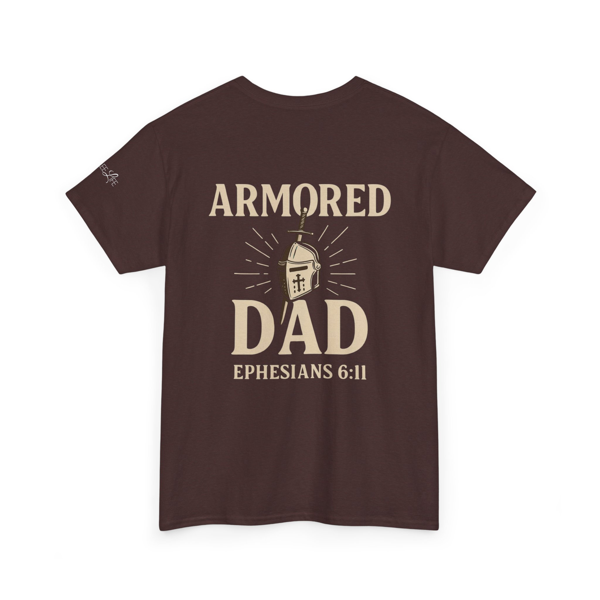 Personalized Armored Dad – Unisex Heavy Cotton Tee - Image 5