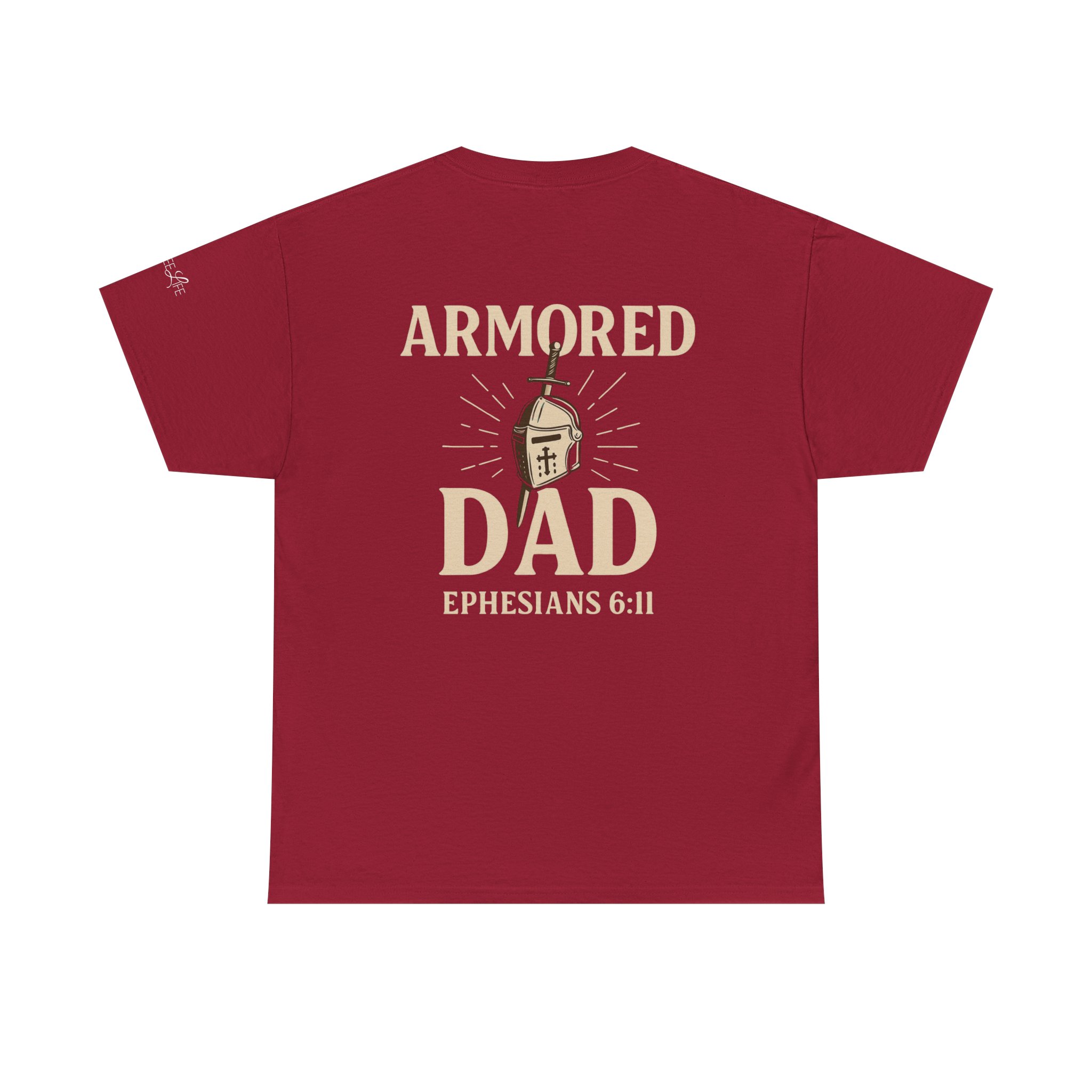 Personalized Armored Dad – Unisex Heavy Cotton Tee - Image 58