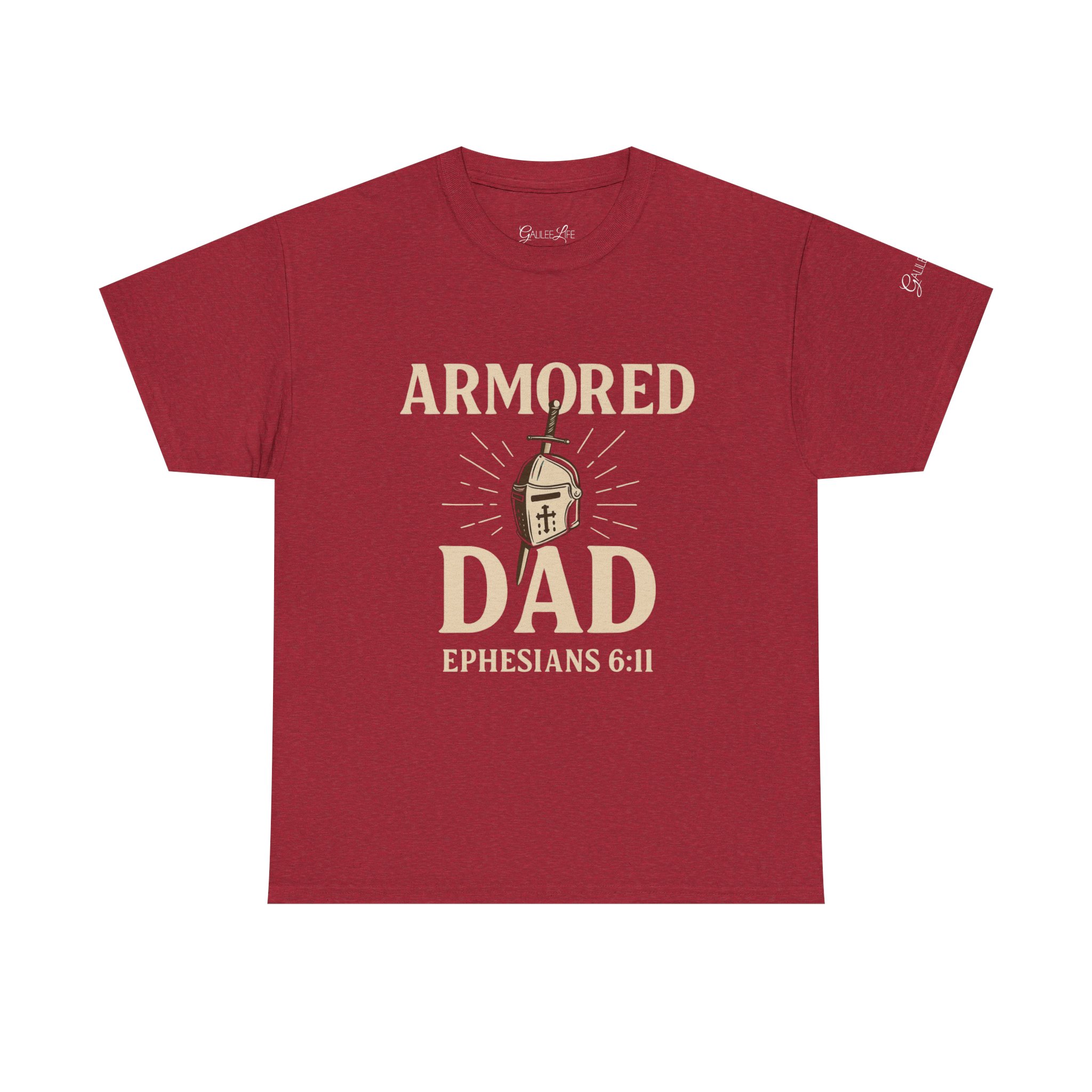 Personalized Armored Dad – Unisex Heavy Cotton Tee - Image 53