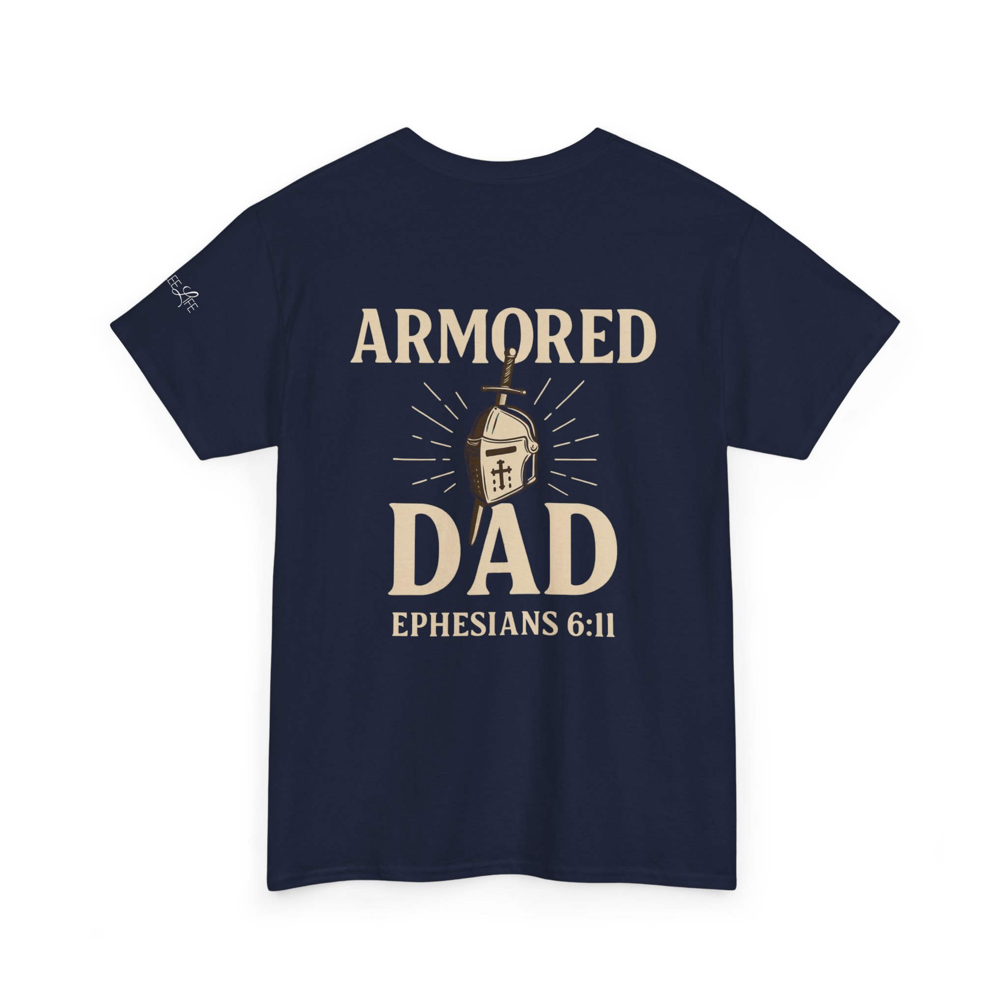 Personalized Armored Dad – Unisex Heavy Cotton Tee - Image 64