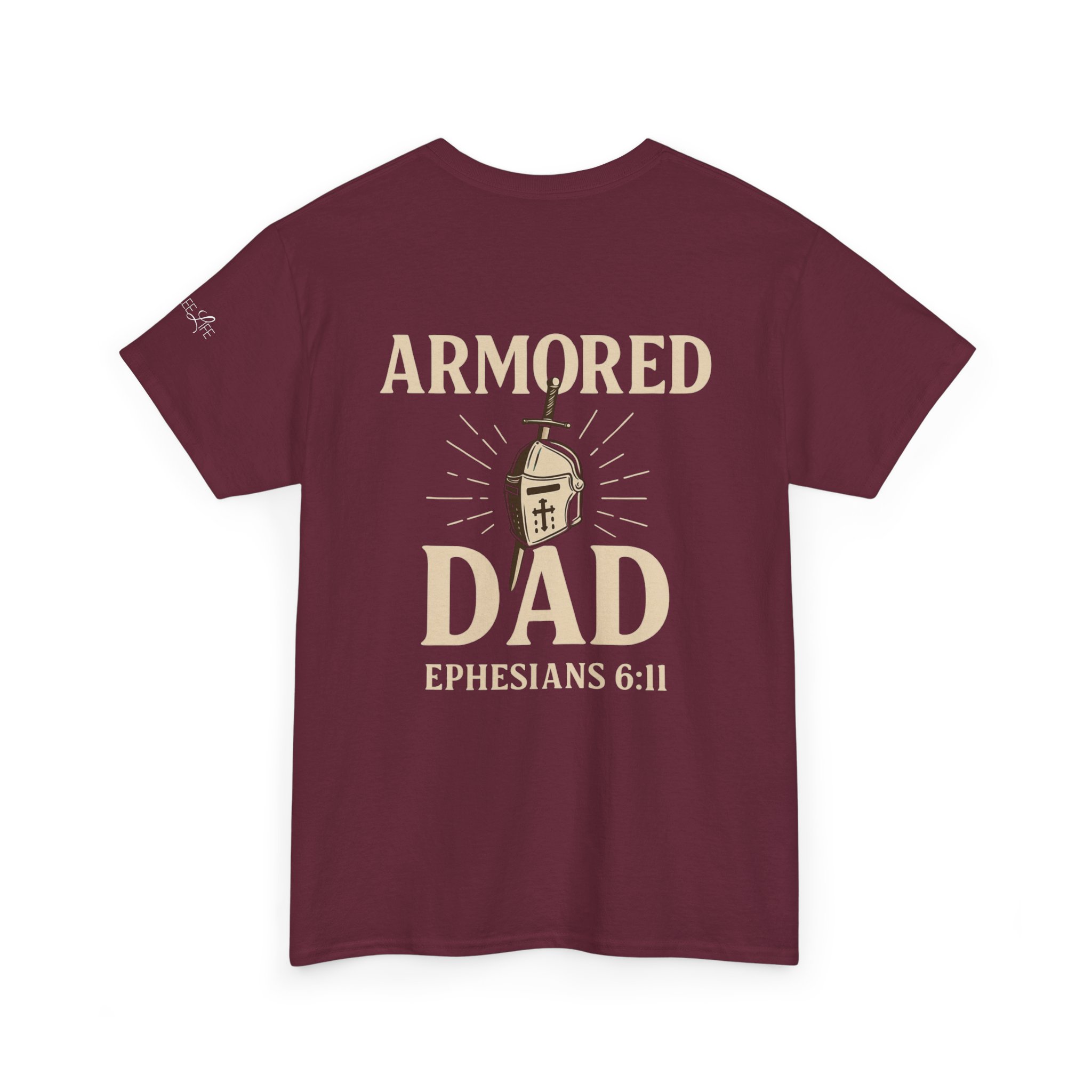 Personalized Armored Dad – Unisex Heavy Cotton Tee - Image 28