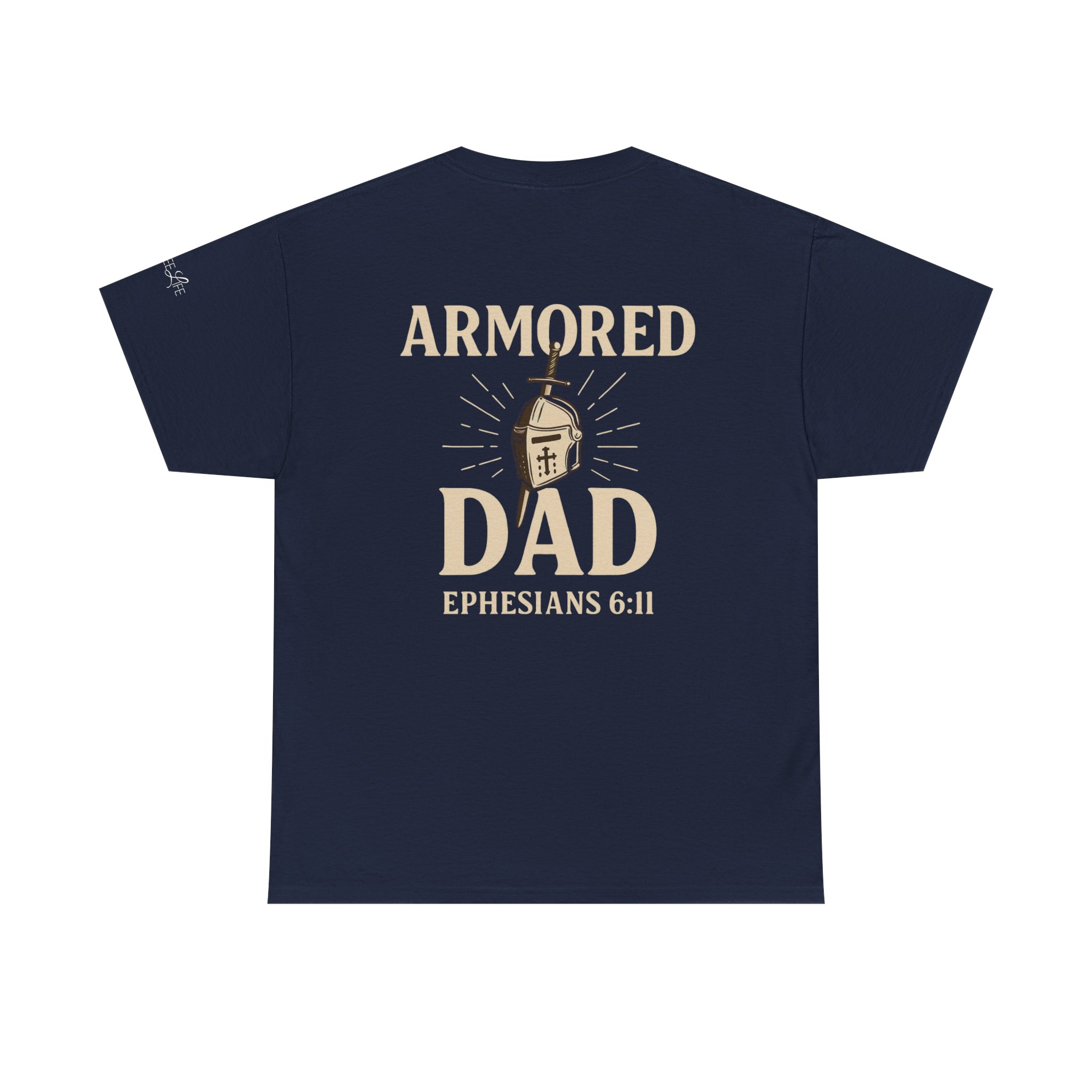 Personalized Armored Dad – Unisex Heavy Cotton Tee - Image 62