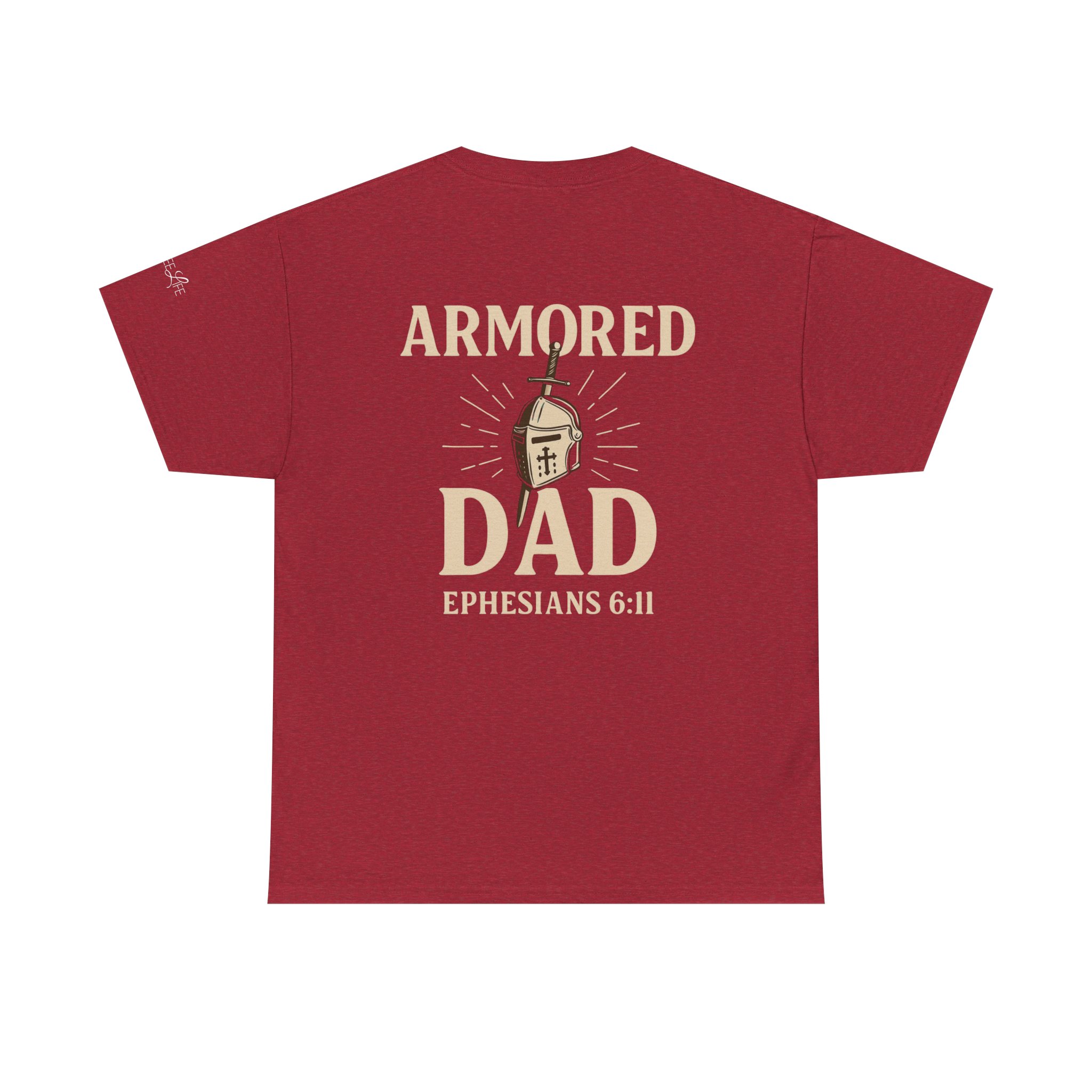 Personalized Armored Dad – Unisex Heavy Cotton Tee - Image 54