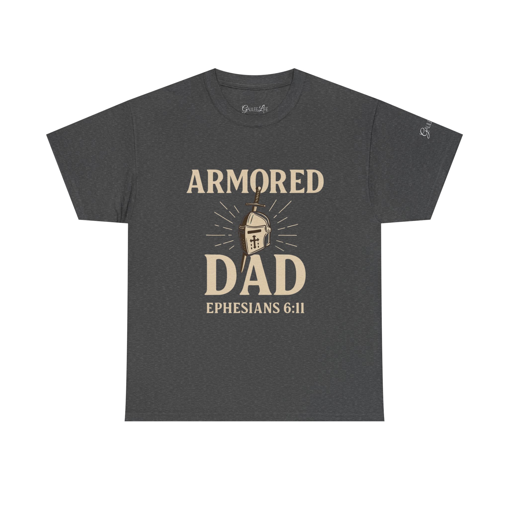 Personalized Armored Dad – Unisex Heavy Cotton Tee - Image 33