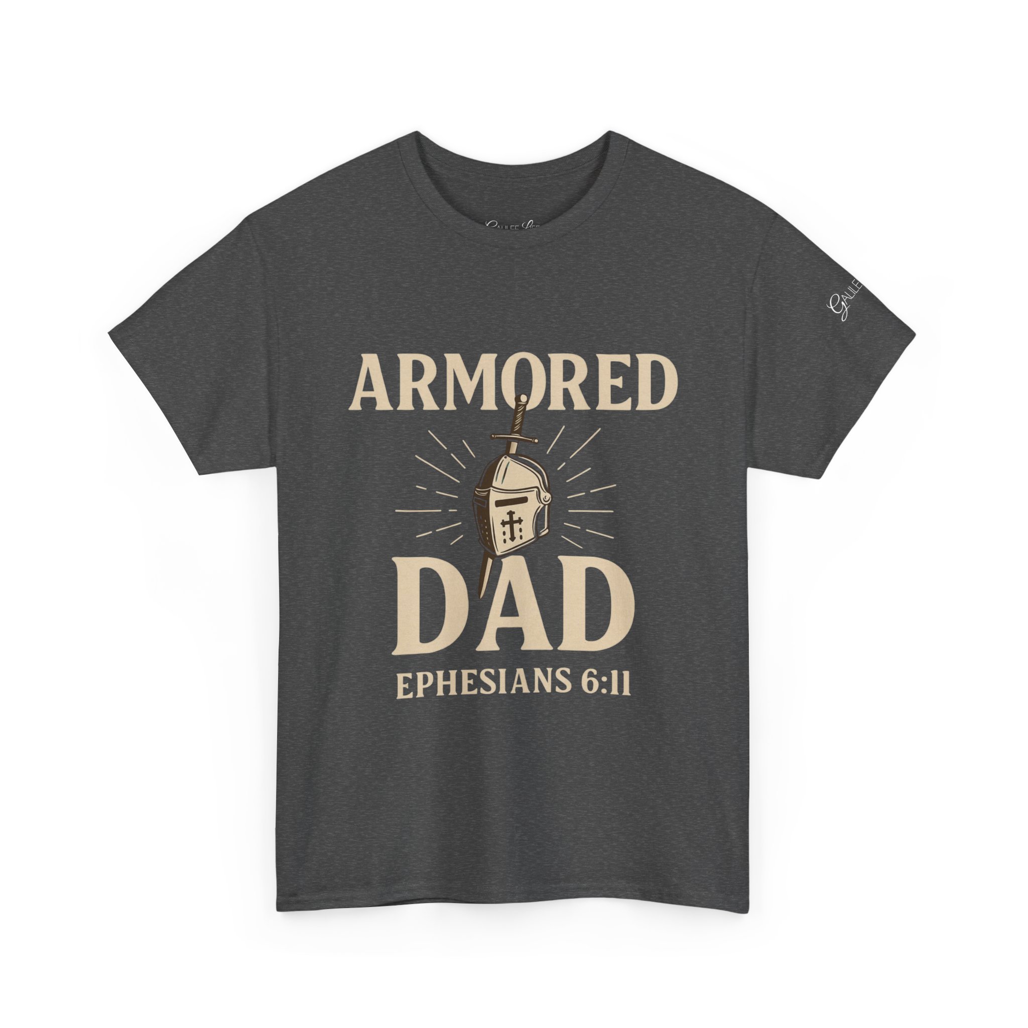 Personalized Armored Dad – Unisex Heavy Cotton Tee - Image 35