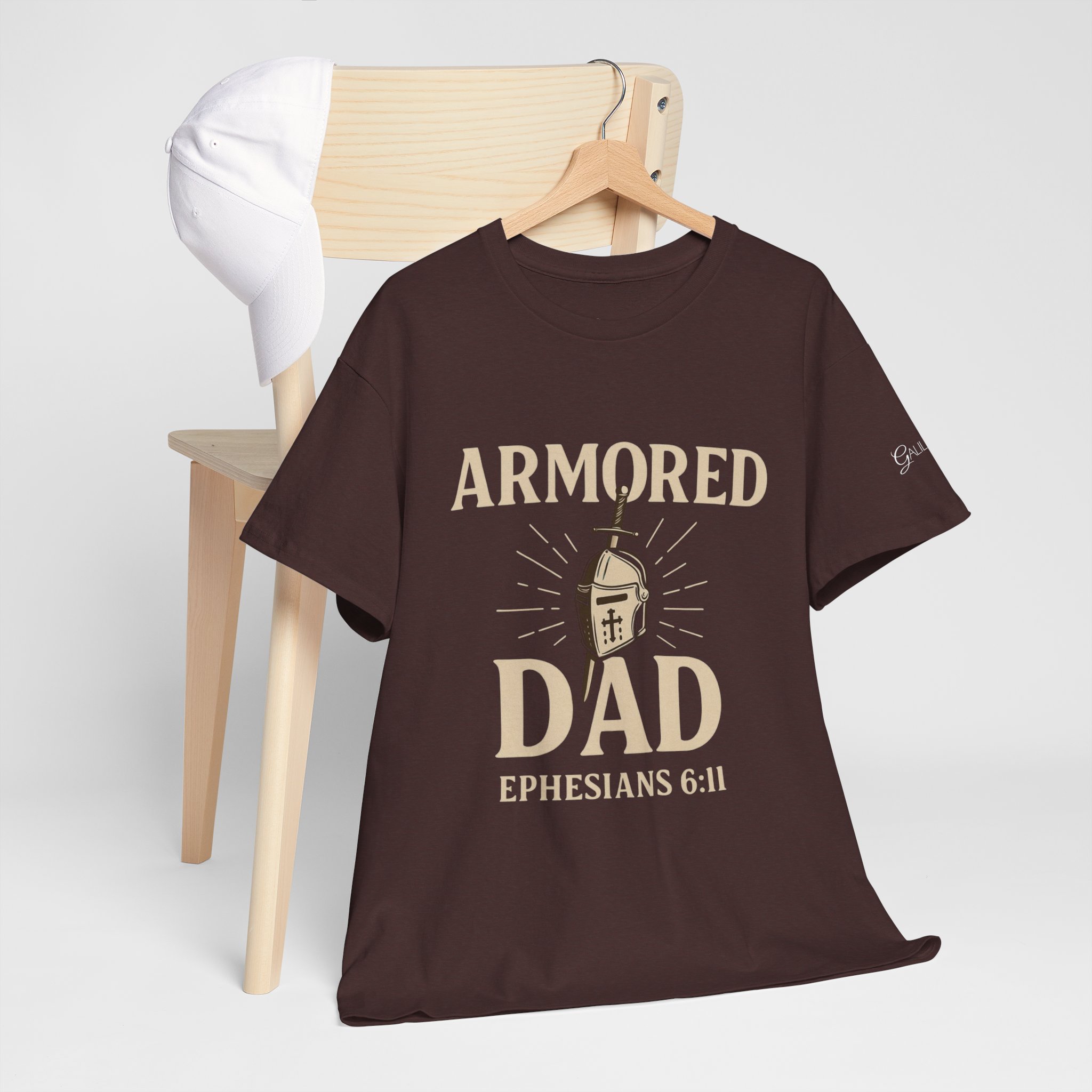 Personalized Armored Dad – Unisex Heavy Cotton Tee