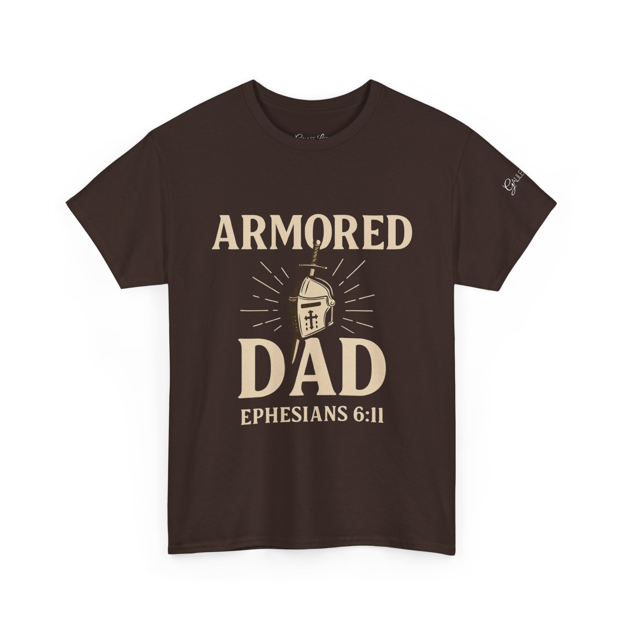 Personalized Armored Dad – Unisex Heavy Cotton Tee - Image 31