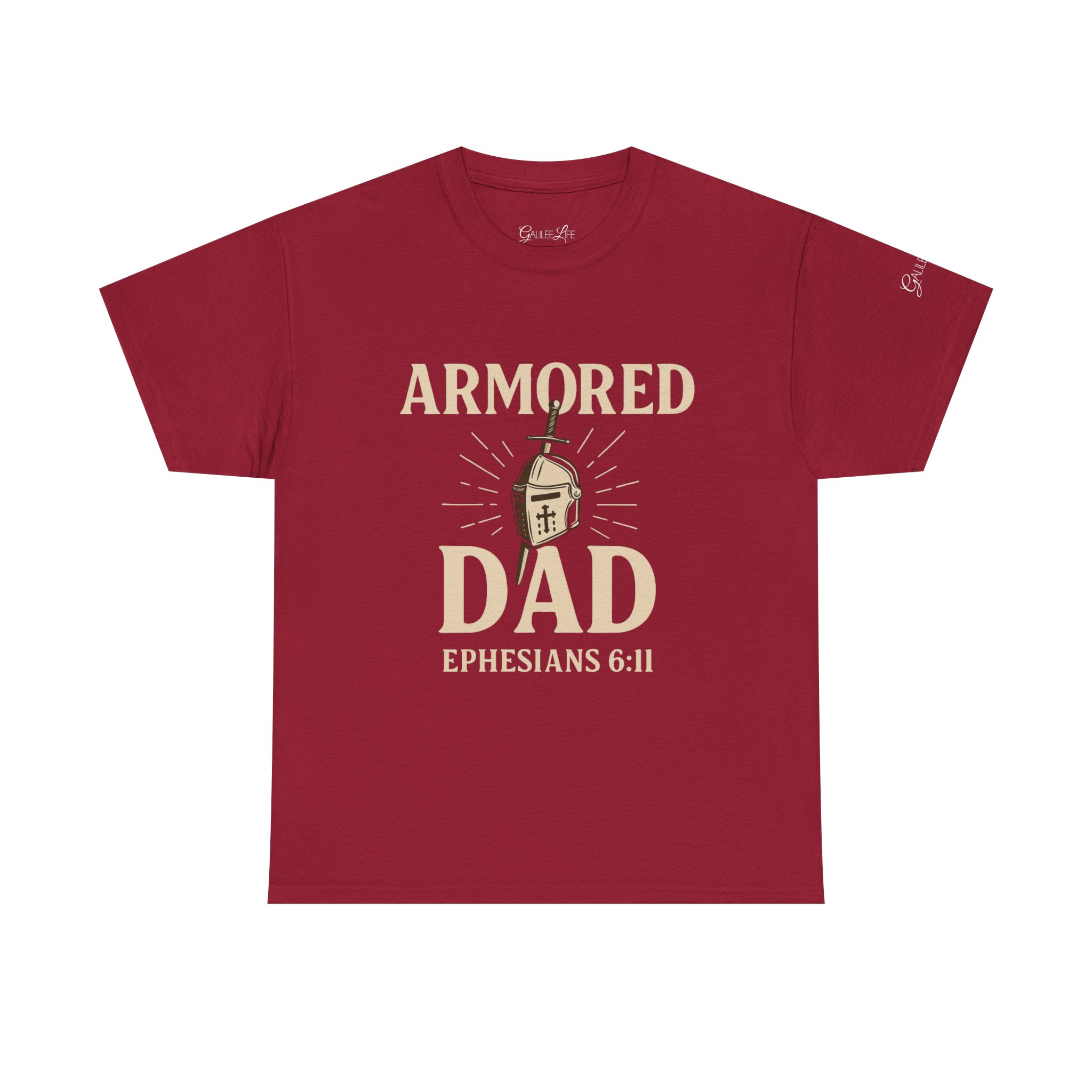 Personalized Armored Dad – Unisex Heavy Cotton Tee - Image 57