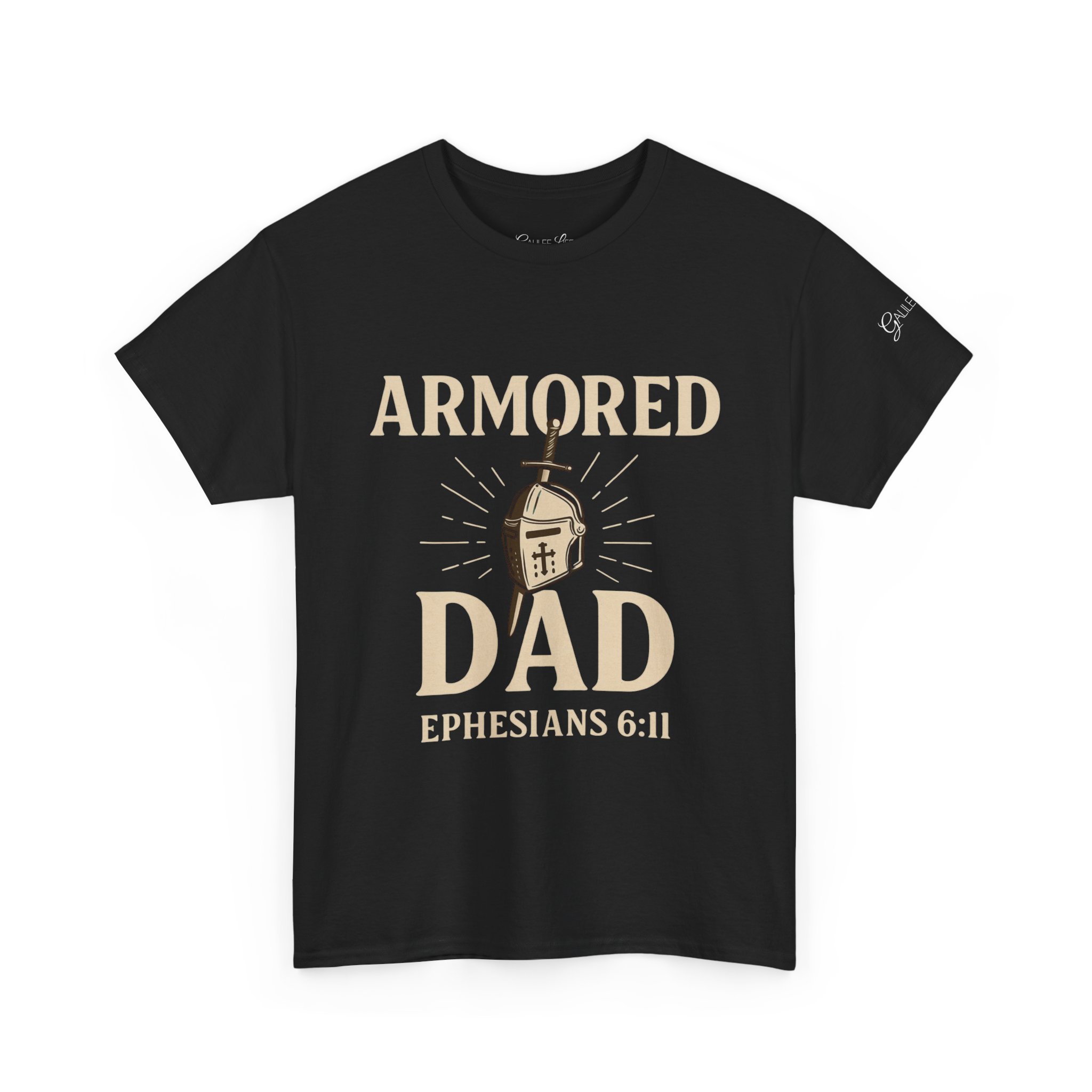Personalized Armored Dad – Unisex Heavy Cotton Tee - Image 19