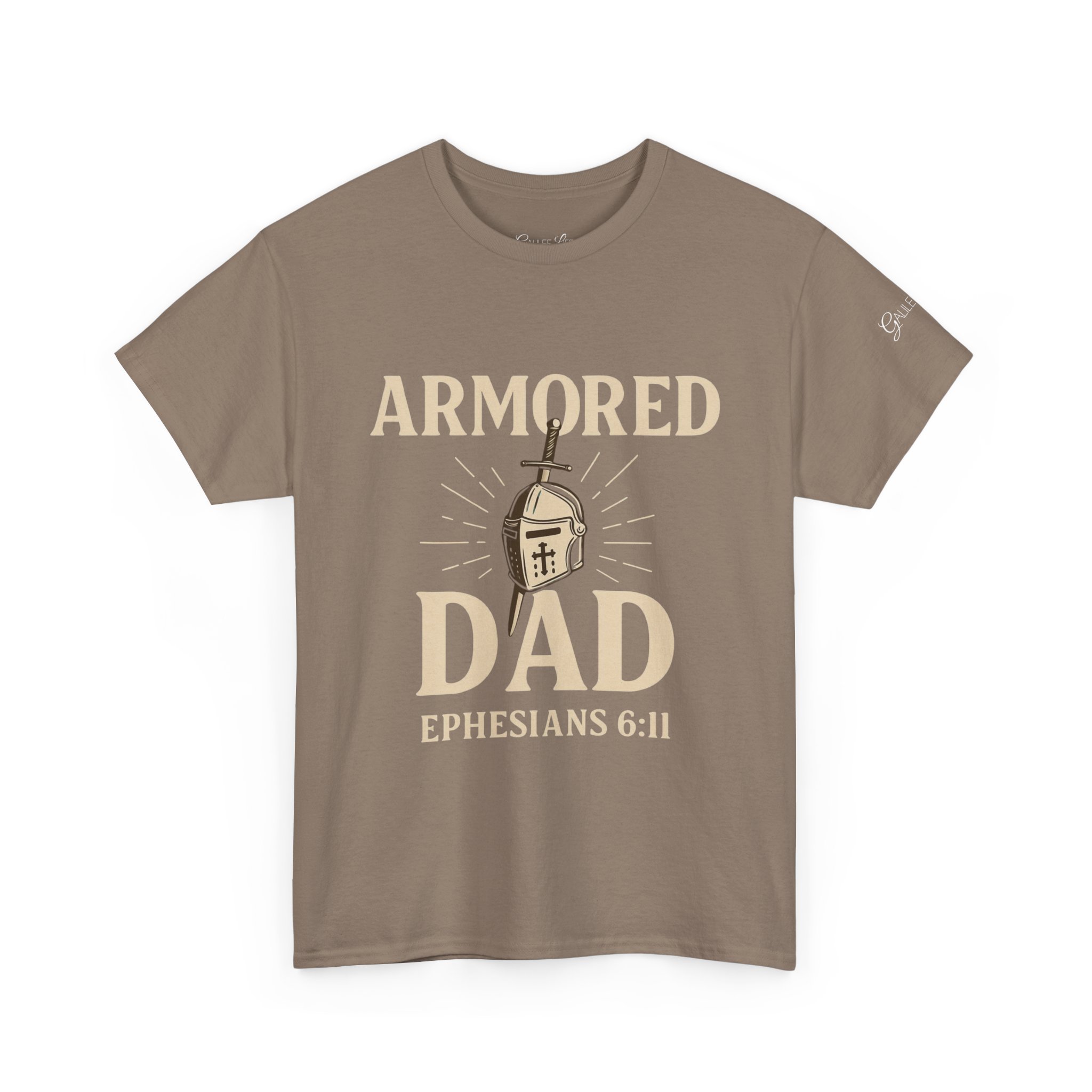 Personalized Armored Dad – Unisex Heavy Cotton Tee - Image 23
