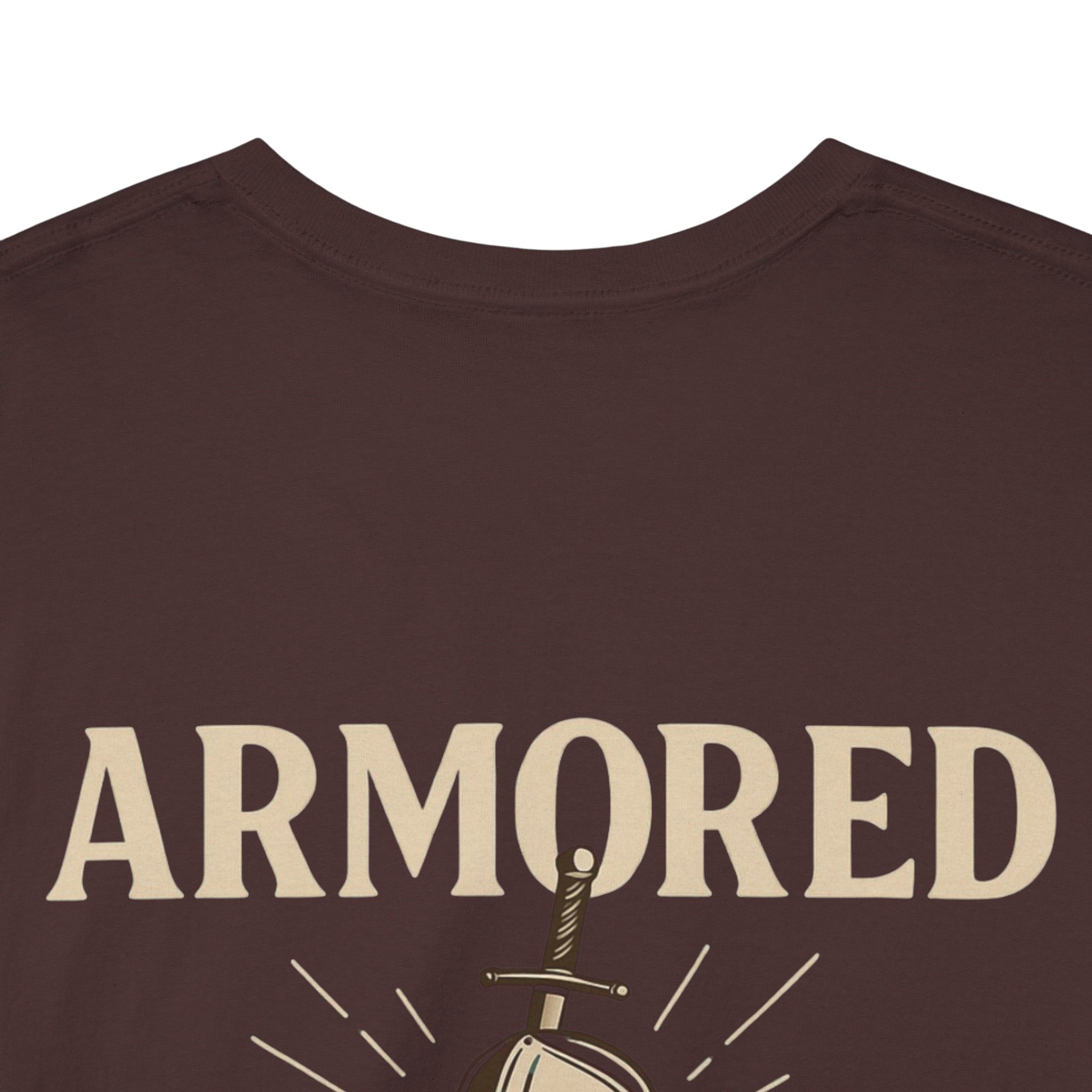 Personalized Armored Dad – Unisex Heavy Cotton Tee - Image 10