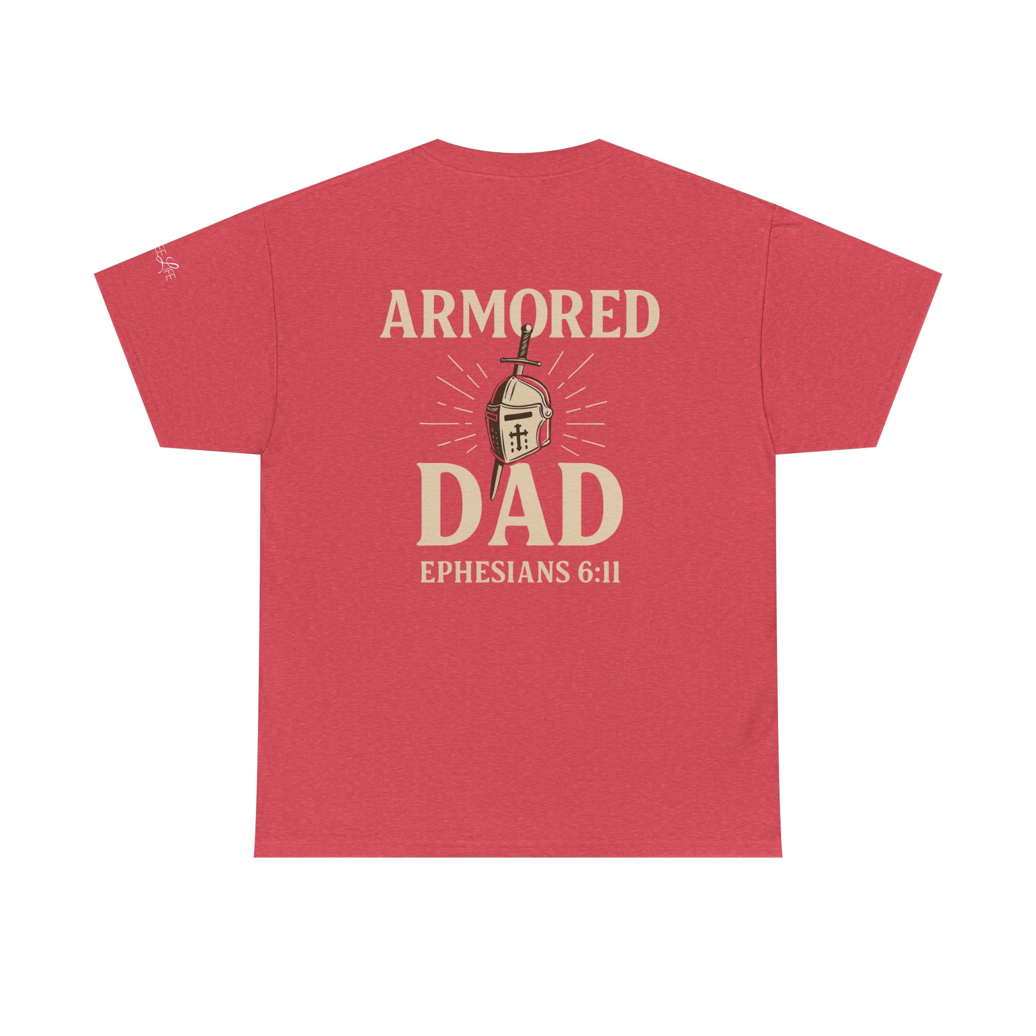 Personalized Armored Dad – Unisex Heavy Cotton Tee - Image 46