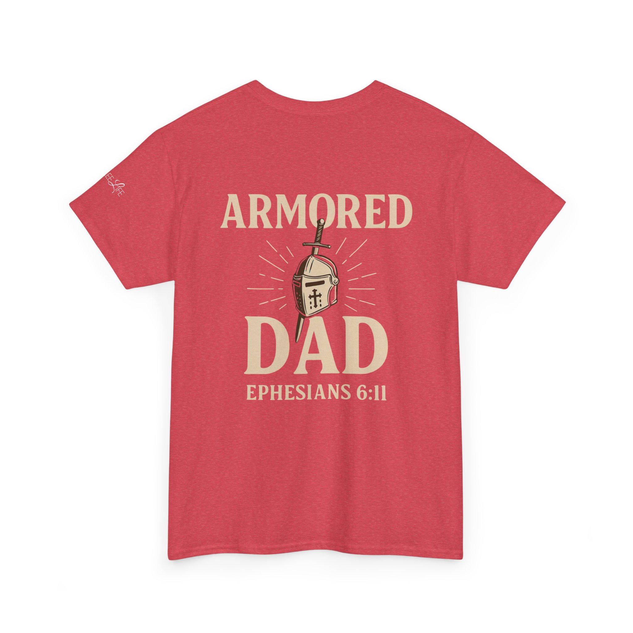 Personalized Armored Dad – Unisex Heavy Cotton Tee - Image 48