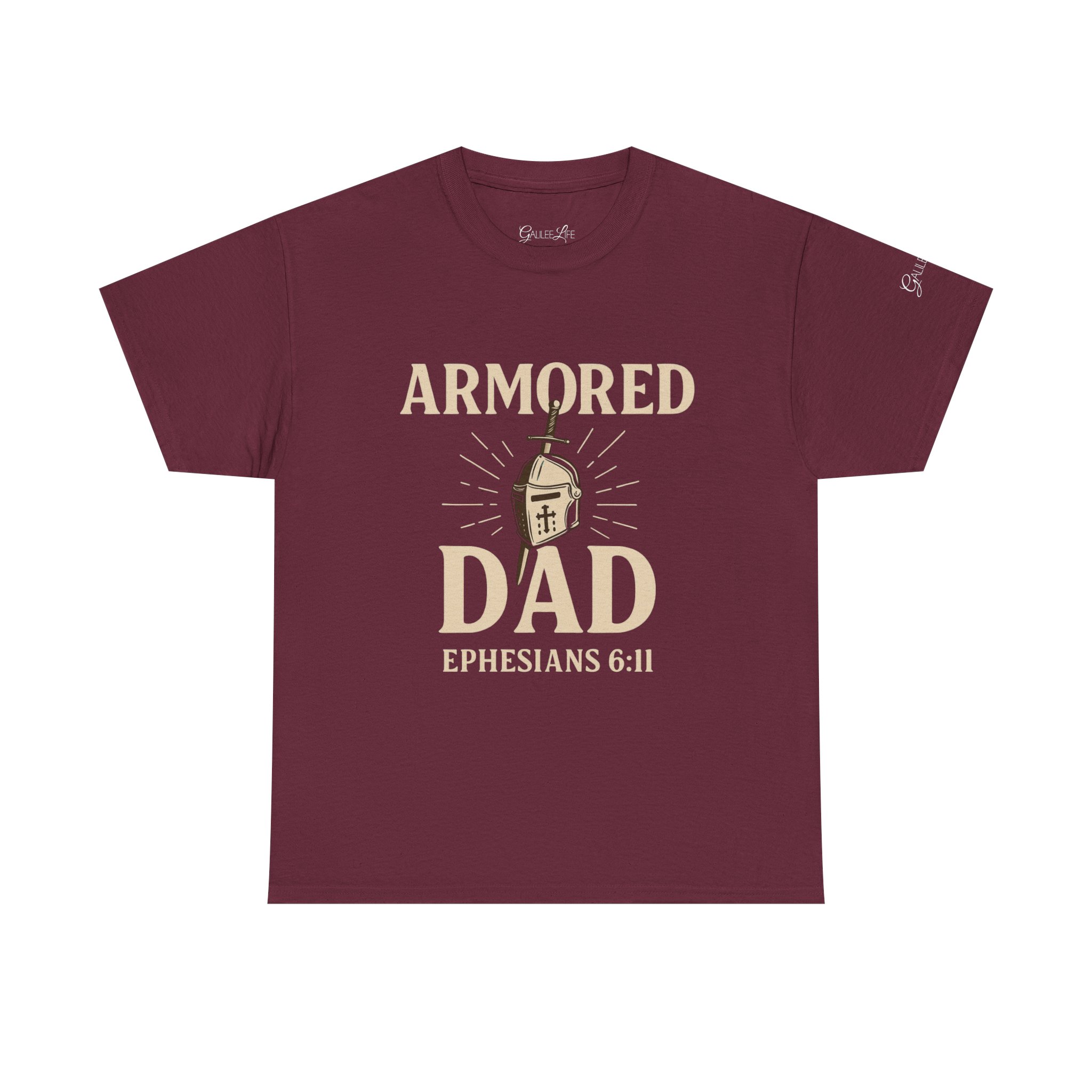 Personalized Armored Dad – Unisex Heavy Cotton Tee - Image 25