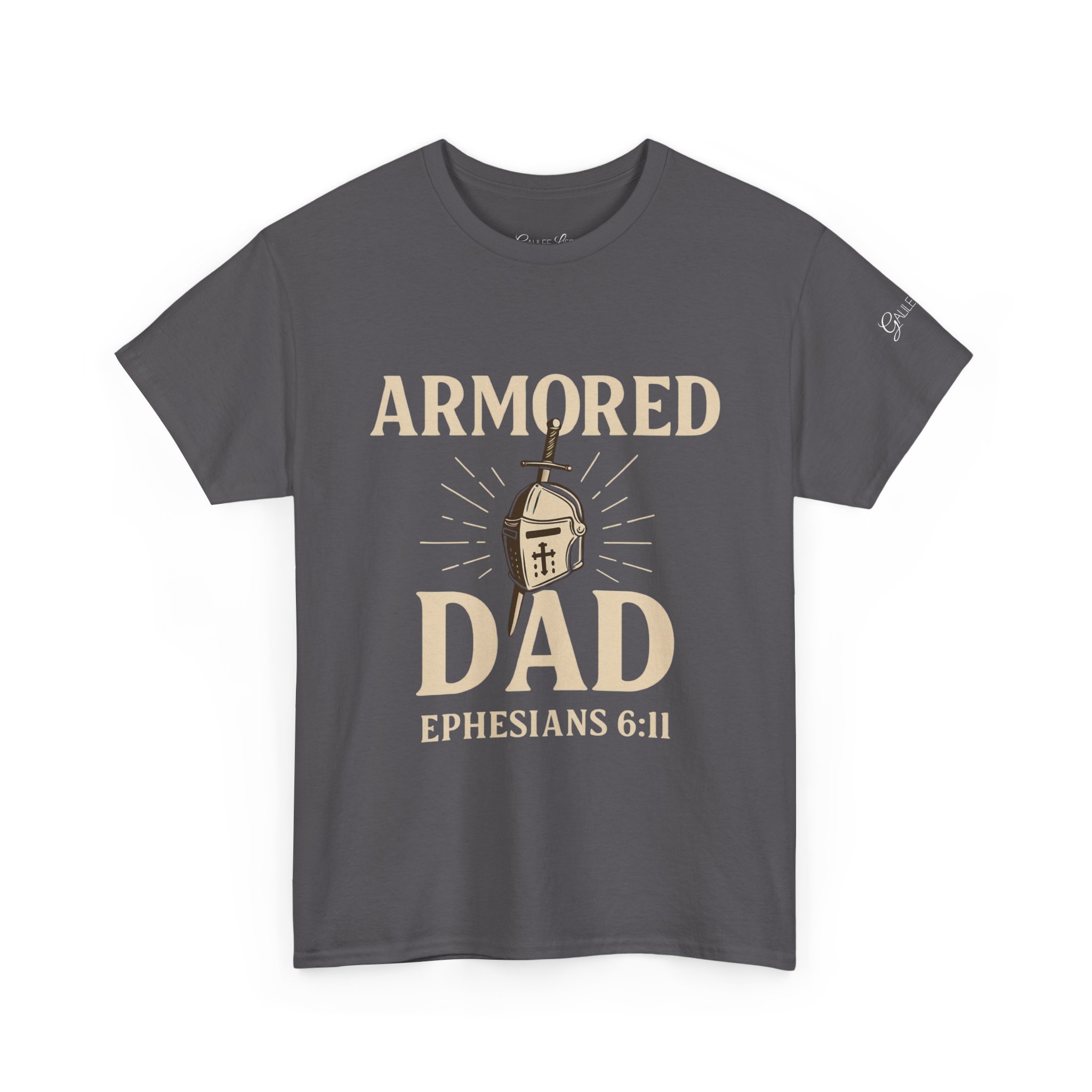 Personalized Armored Dad – Unisex Heavy Cotton Tee - Image 39