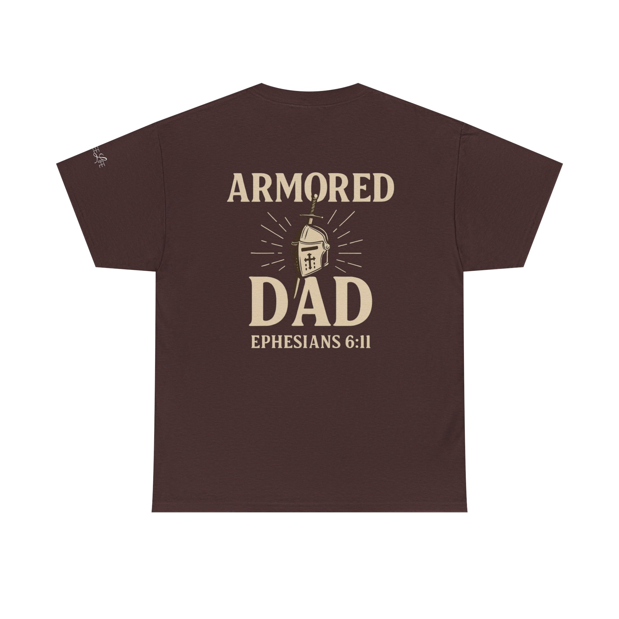 Personalized Armored Dad – Unisex Heavy Cotton Tee - Image 3
