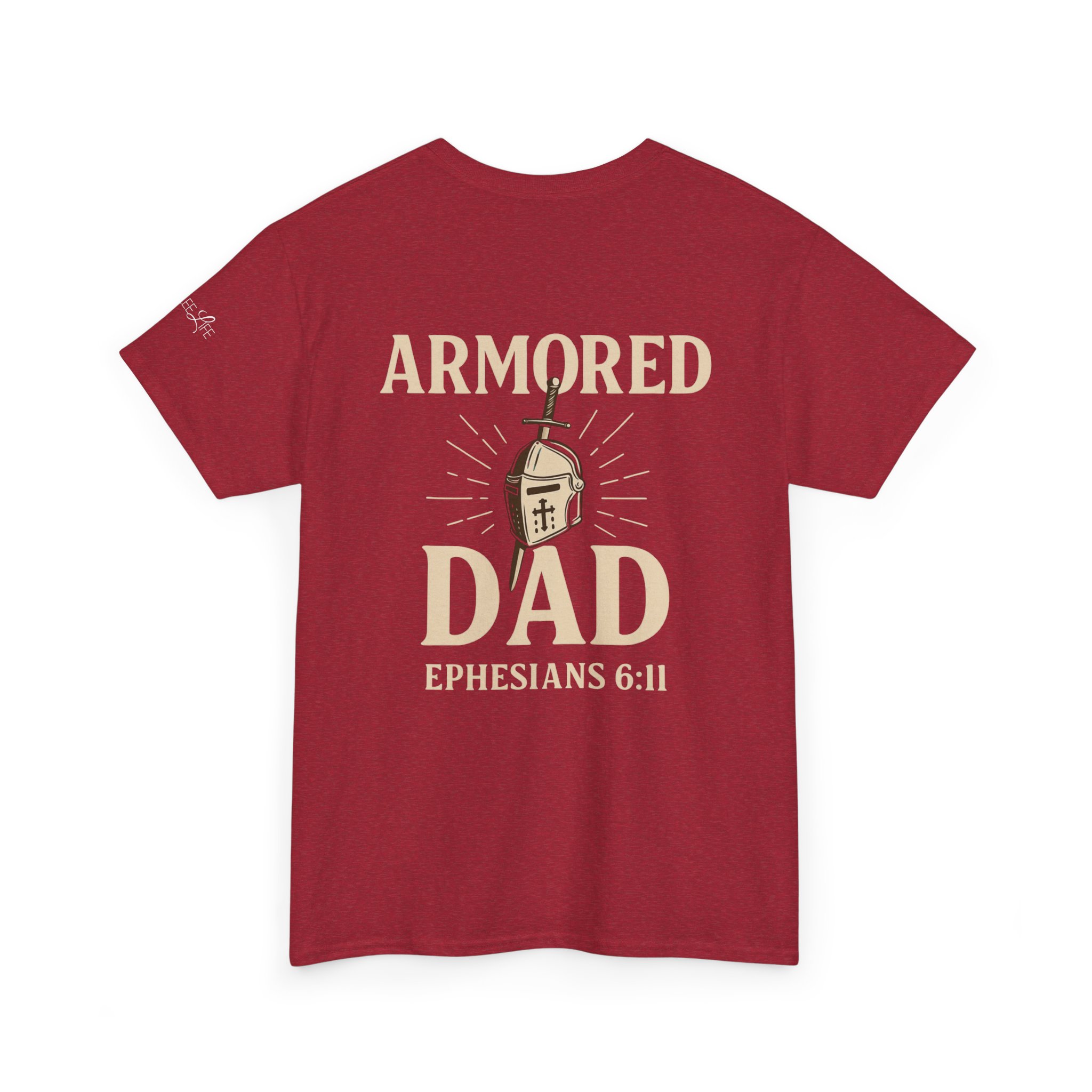 Personalized Armored Dad – Unisex Heavy Cotton Tee - Image 56
