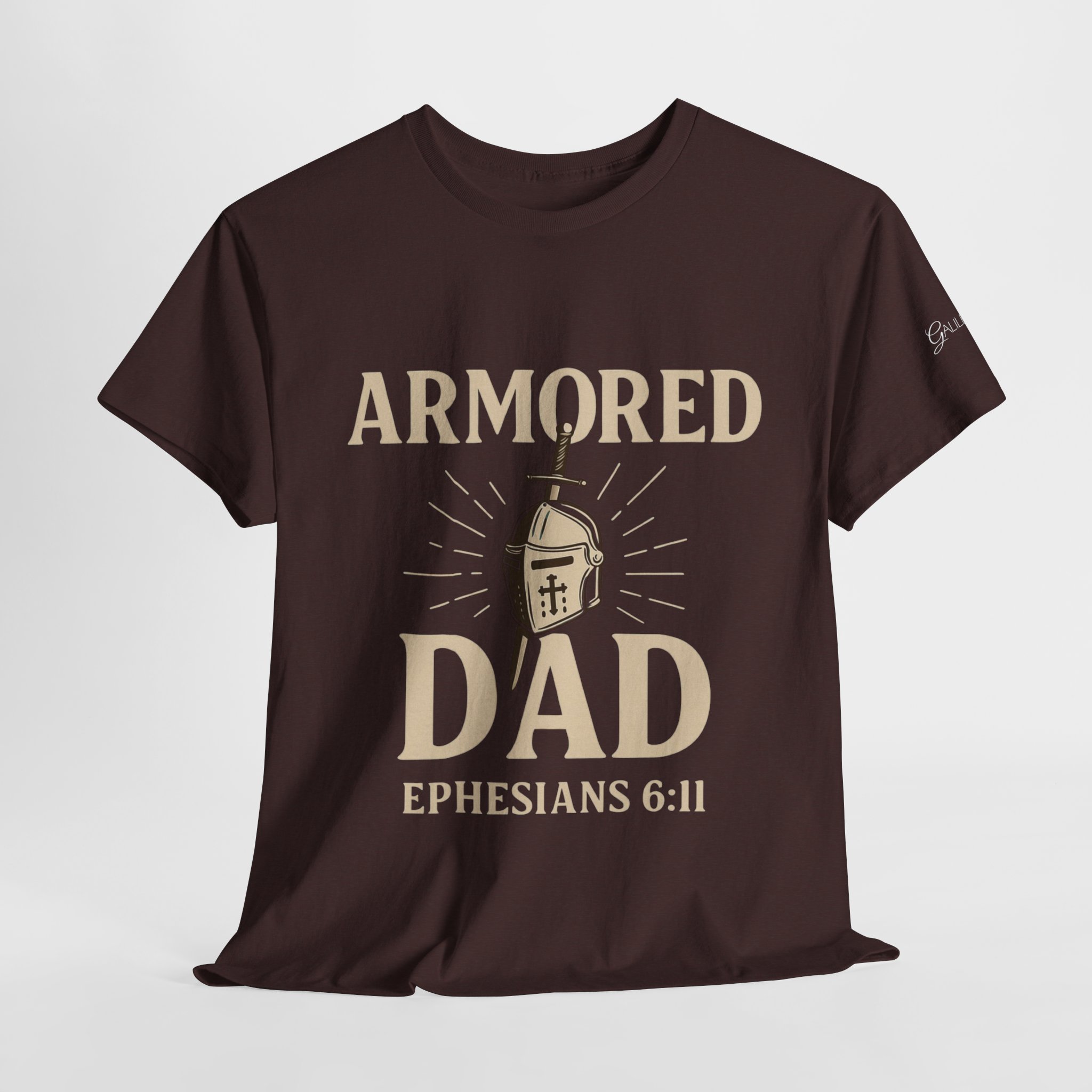Personalized Armored Dad – Unisex Heavy Cotton Tee - Image 7
