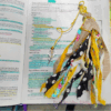 Yellow Bee-Themed Fabric Bookmark Tassel