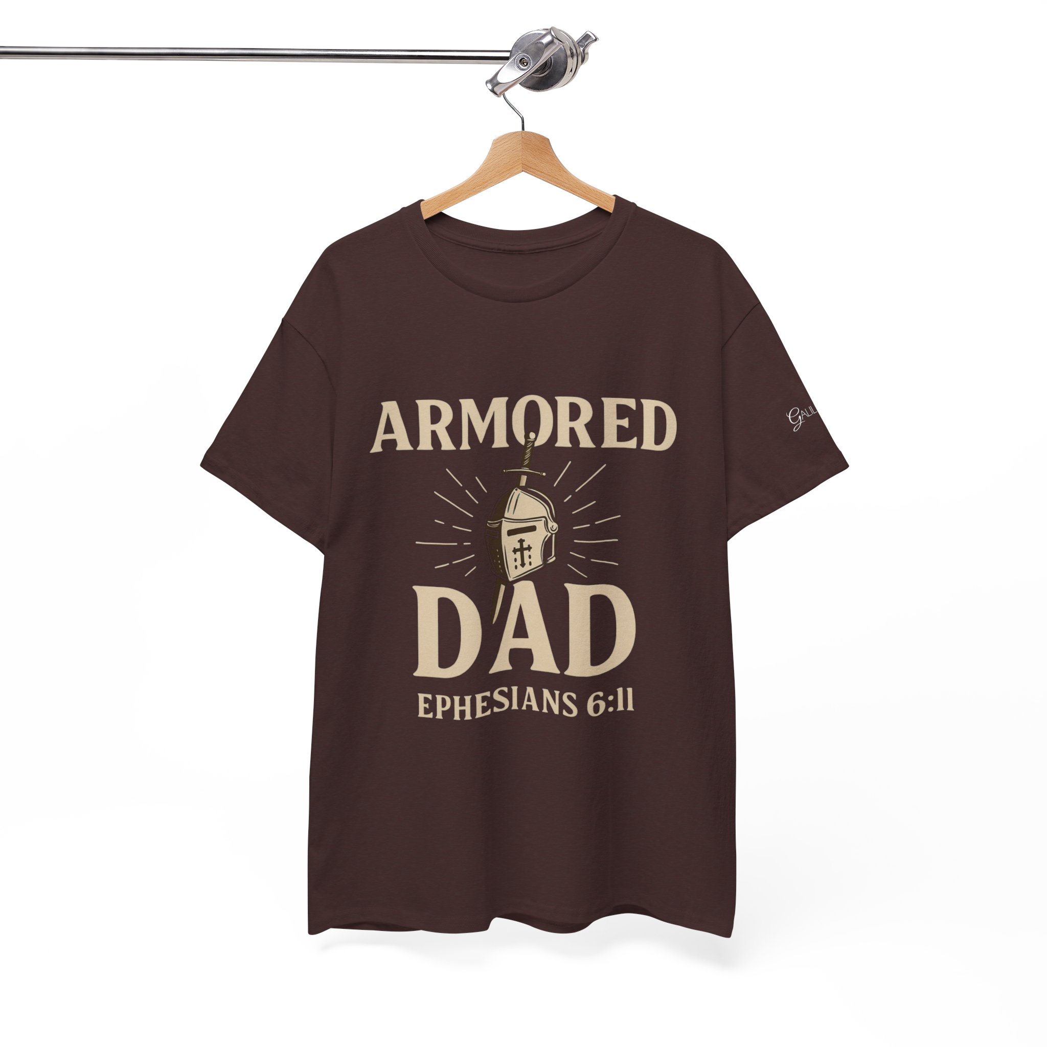 Personalized Armored Dad – Unisex Heavy Cotton Tee - Image 8