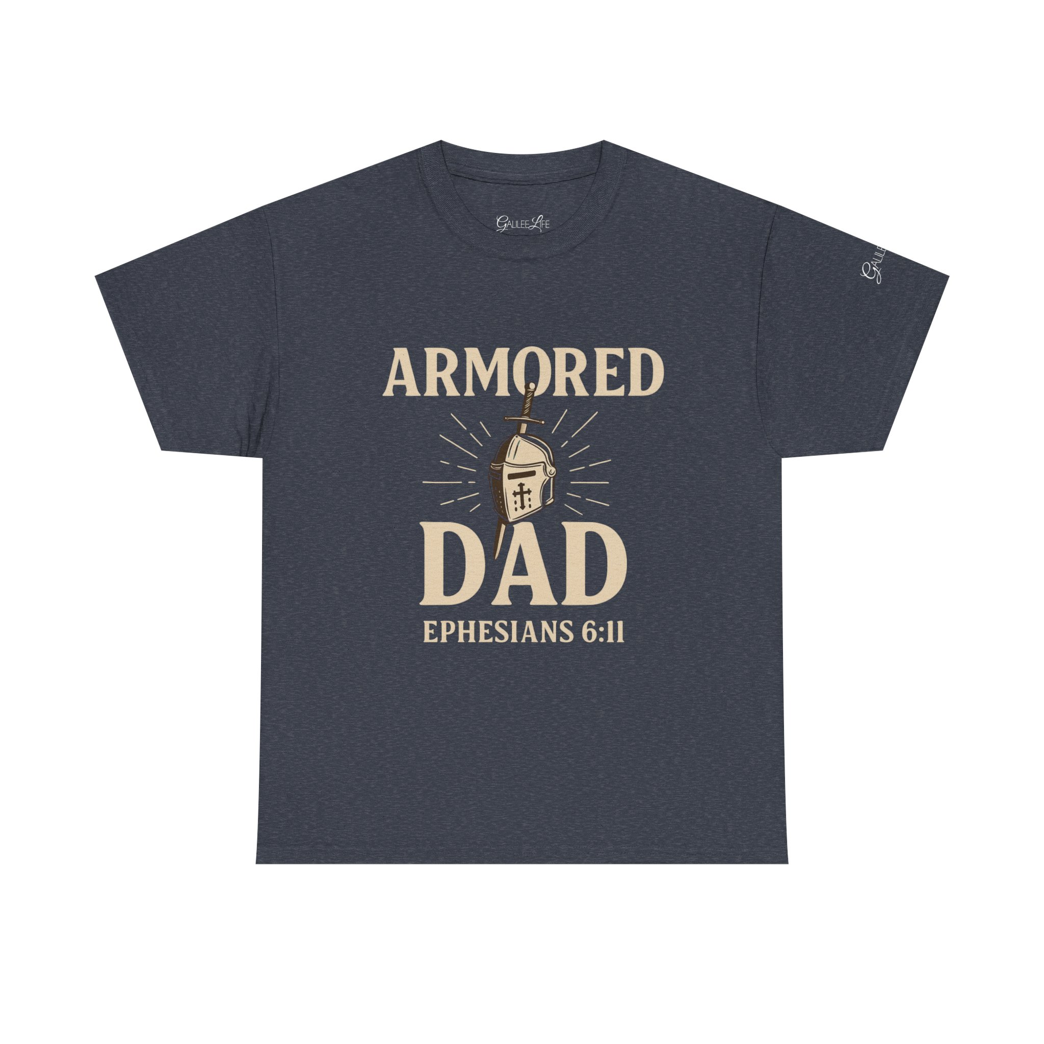 Personalized Armored Dad – Unisex Heavy Cotton Tee - Image 41