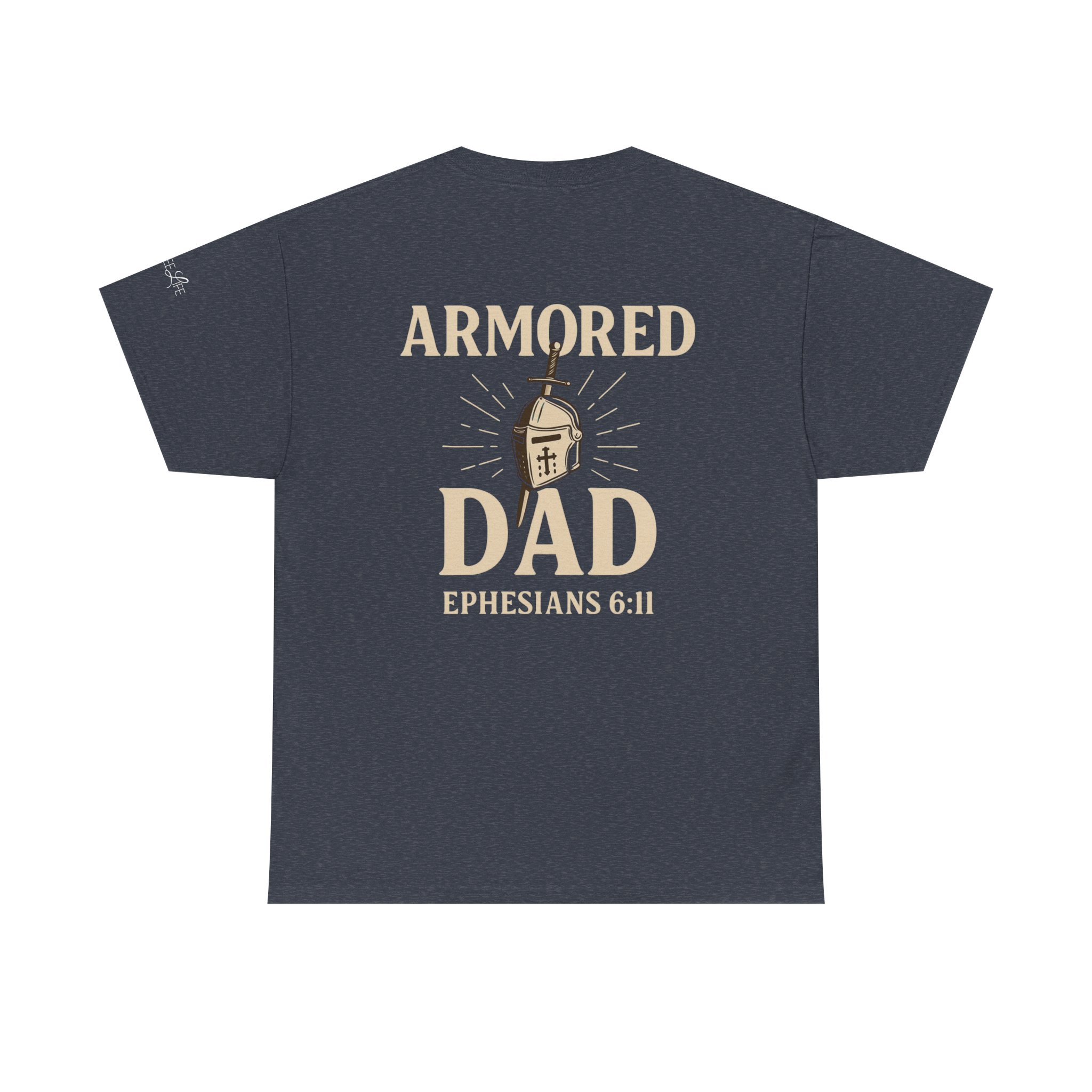Personalized Armored Dad – Unisex Heavy Cotton Tee - Image 42