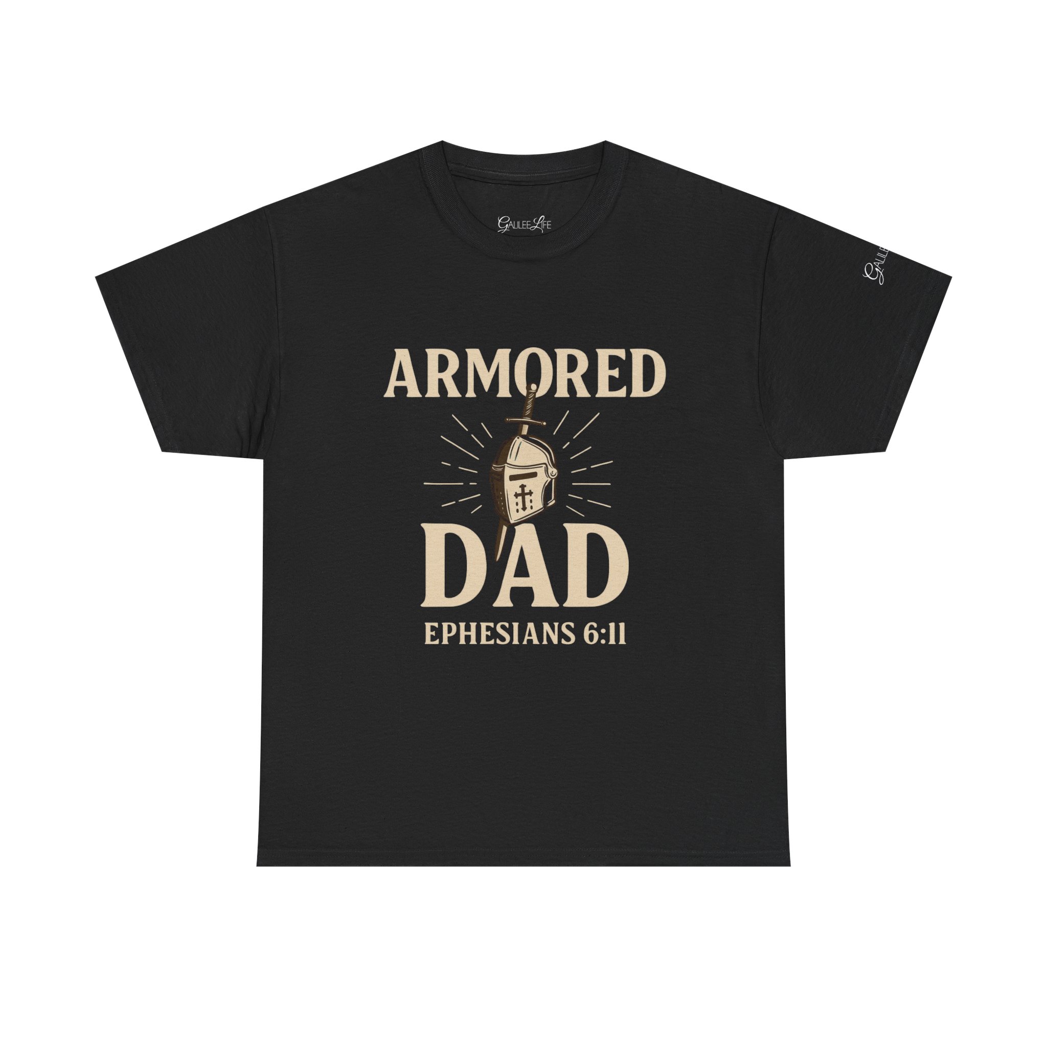 Personalized Armored Dad – Unisex Heavy Cotton Tee - Image 17
