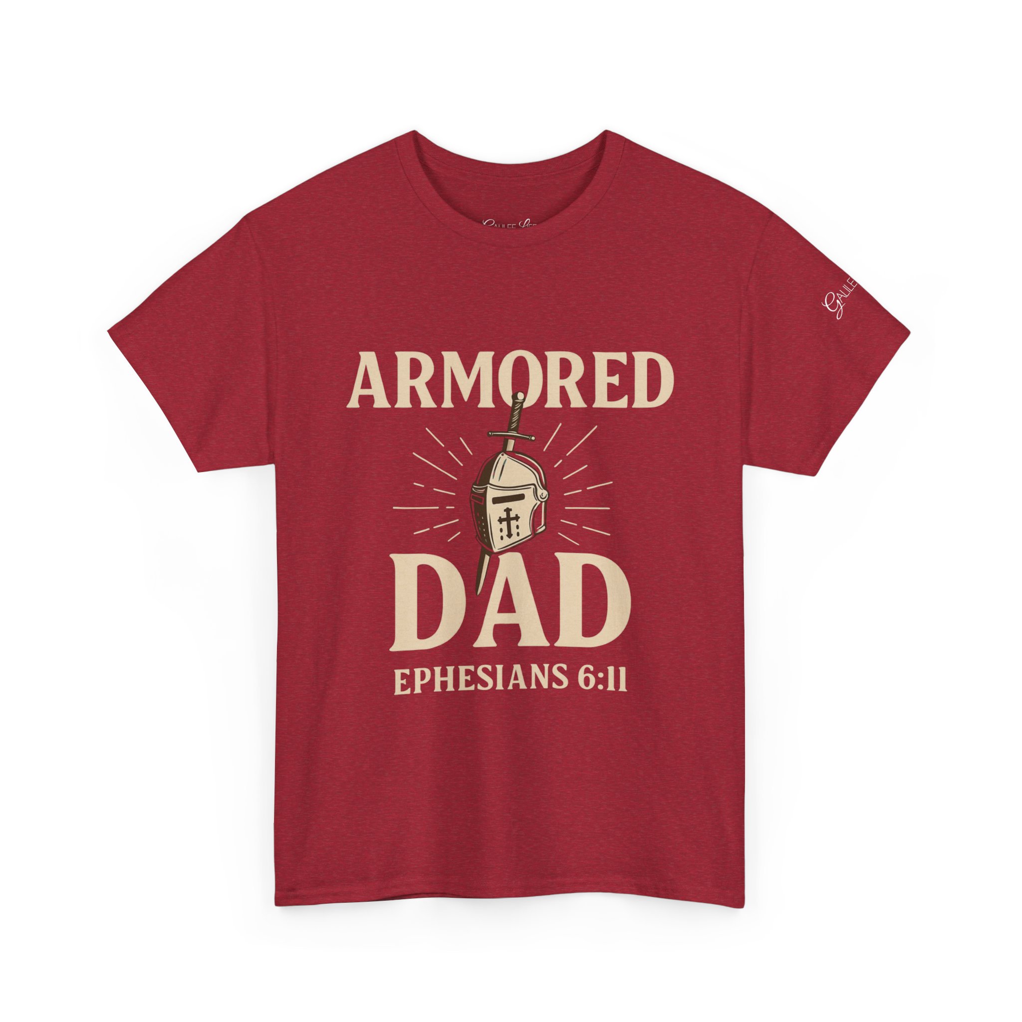 Personalized Armored Dad – Unisex Heavy Cotton Tee - Image 55