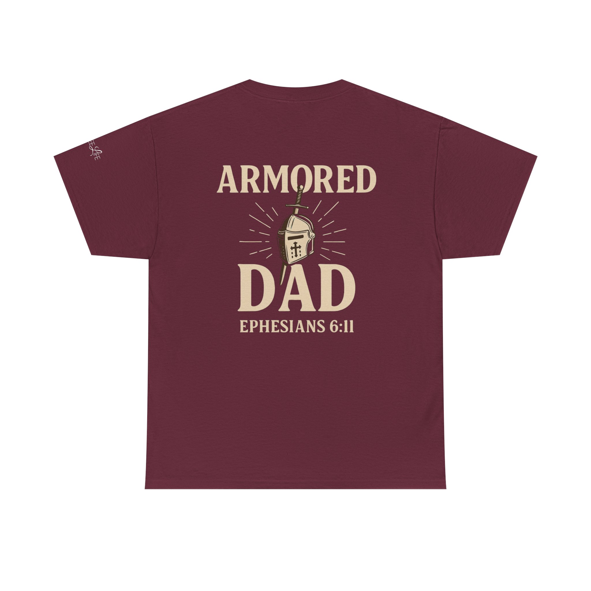 Personalized Armored Dad – Unisex Heavy Cotton Tee - Image 26