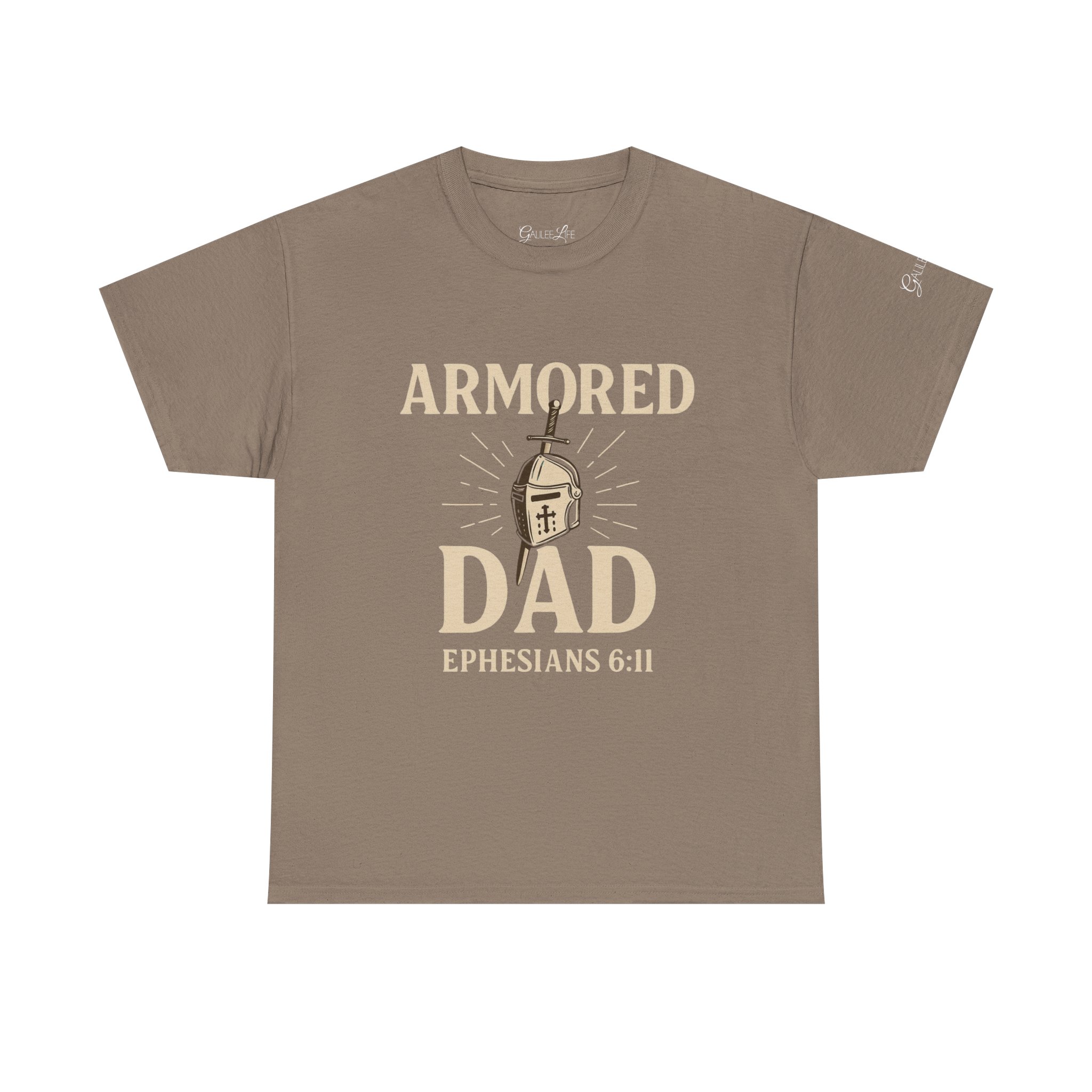 Personalized Armored Dad – Unisex Heavy Cotton Tee - Image 21