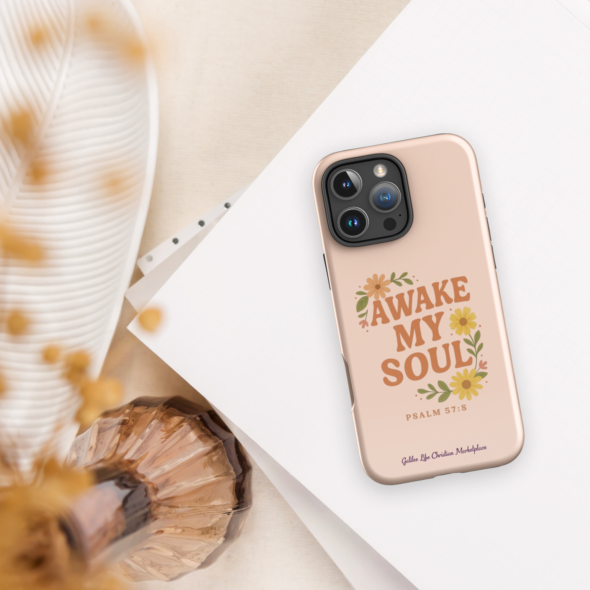 Awake My Soul – Tough Case for iPhone® (Psalm 57:8)