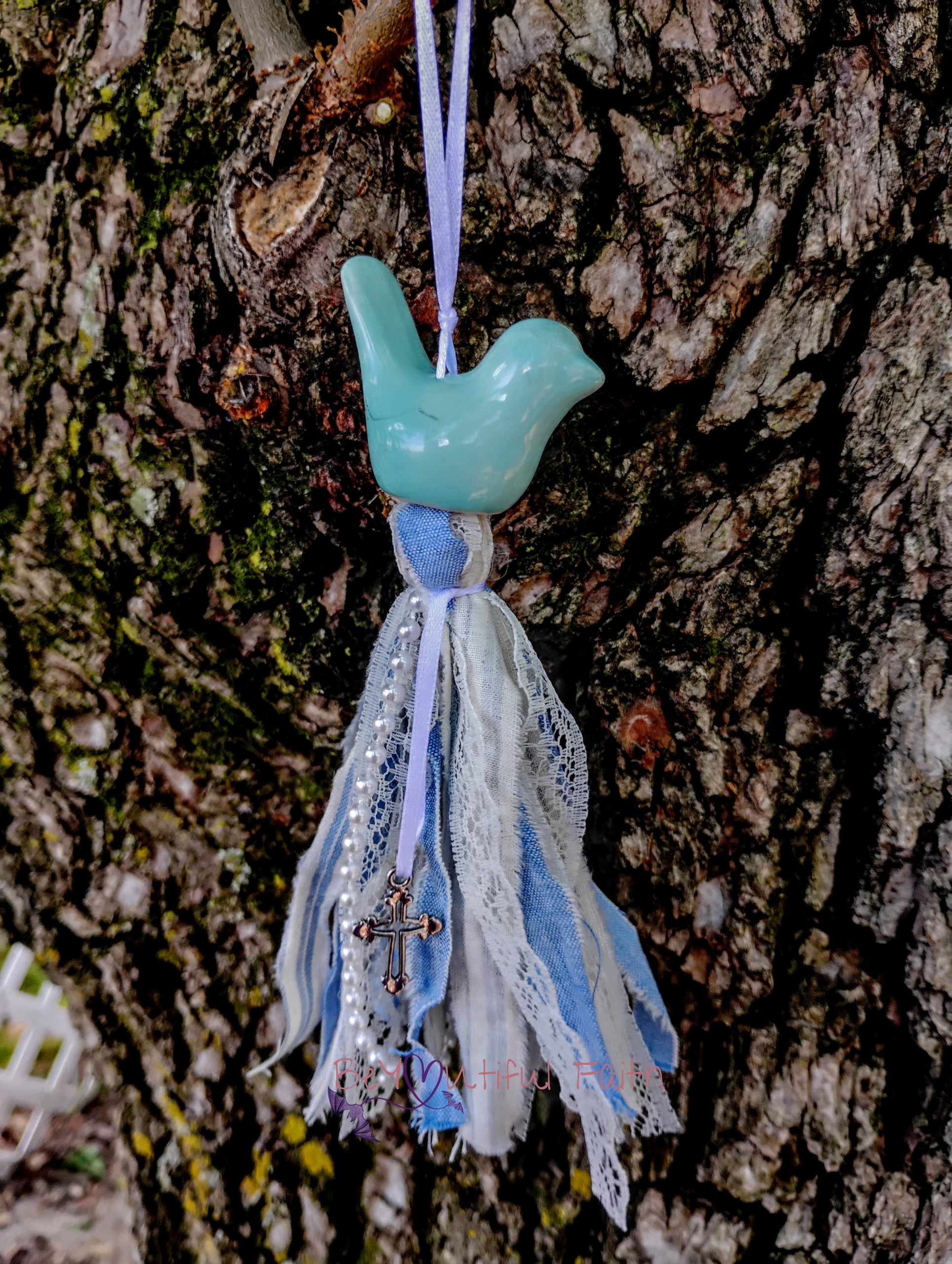 Vintage Blue Bird Tassel | Upcycled Salt Shaker Home Décor