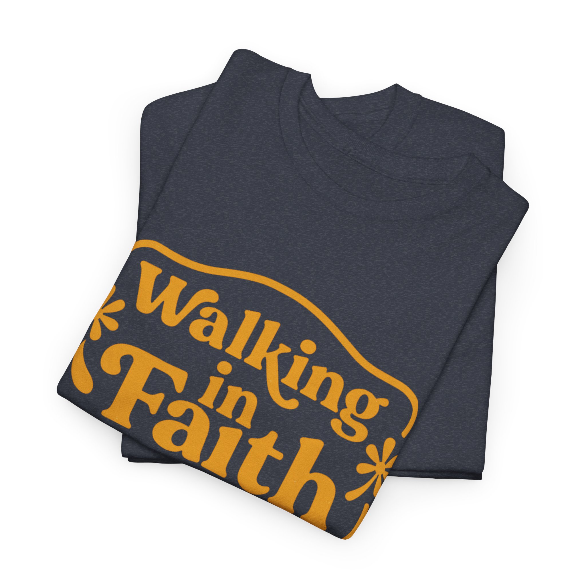 Personalized Walking in Faith Heavy Cotton Tee – 2 Corinthians 5:7 - Image 36