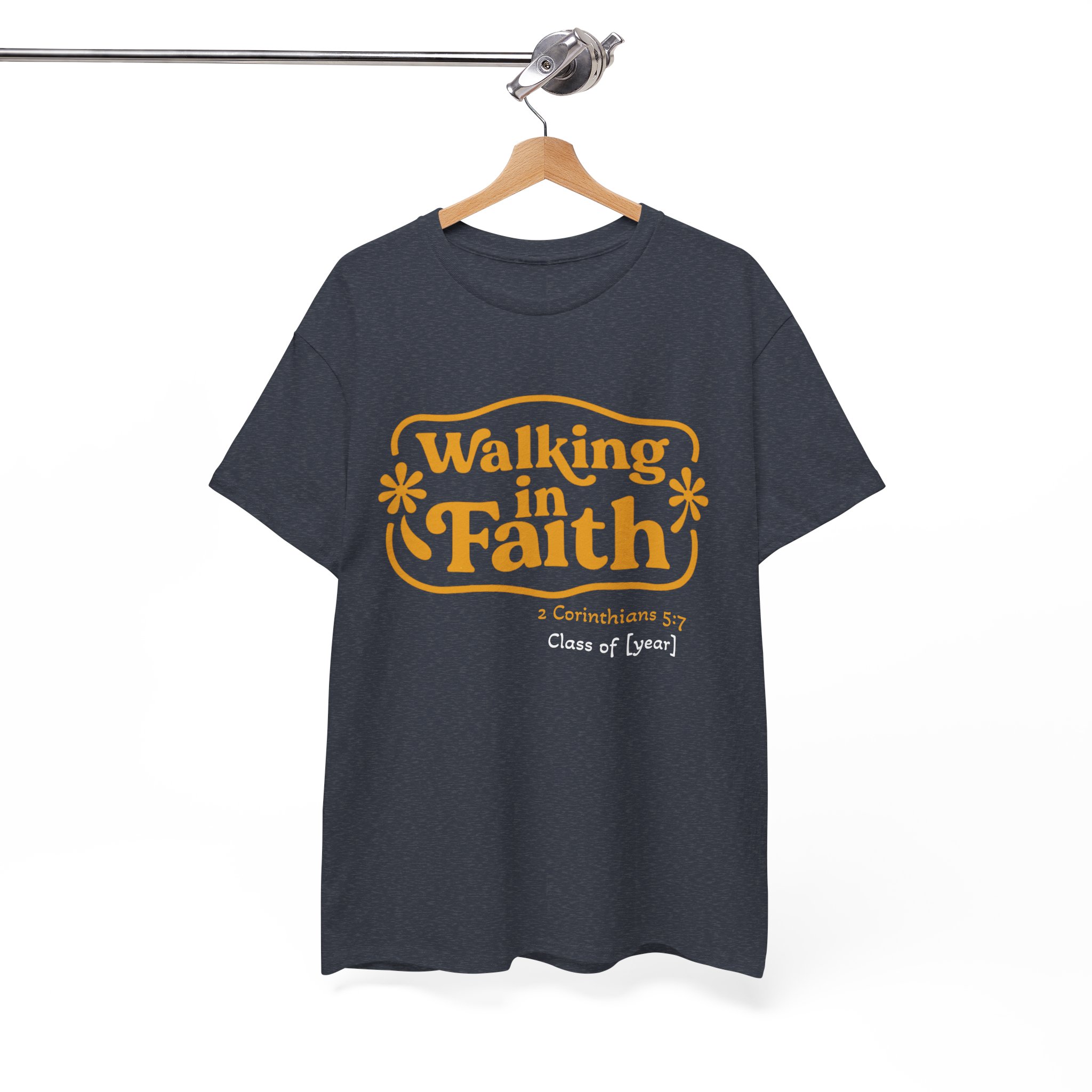 Personalized Walking in Faith Heavy Cotton Tee – 2 Corinthians 5:7 - Image 37