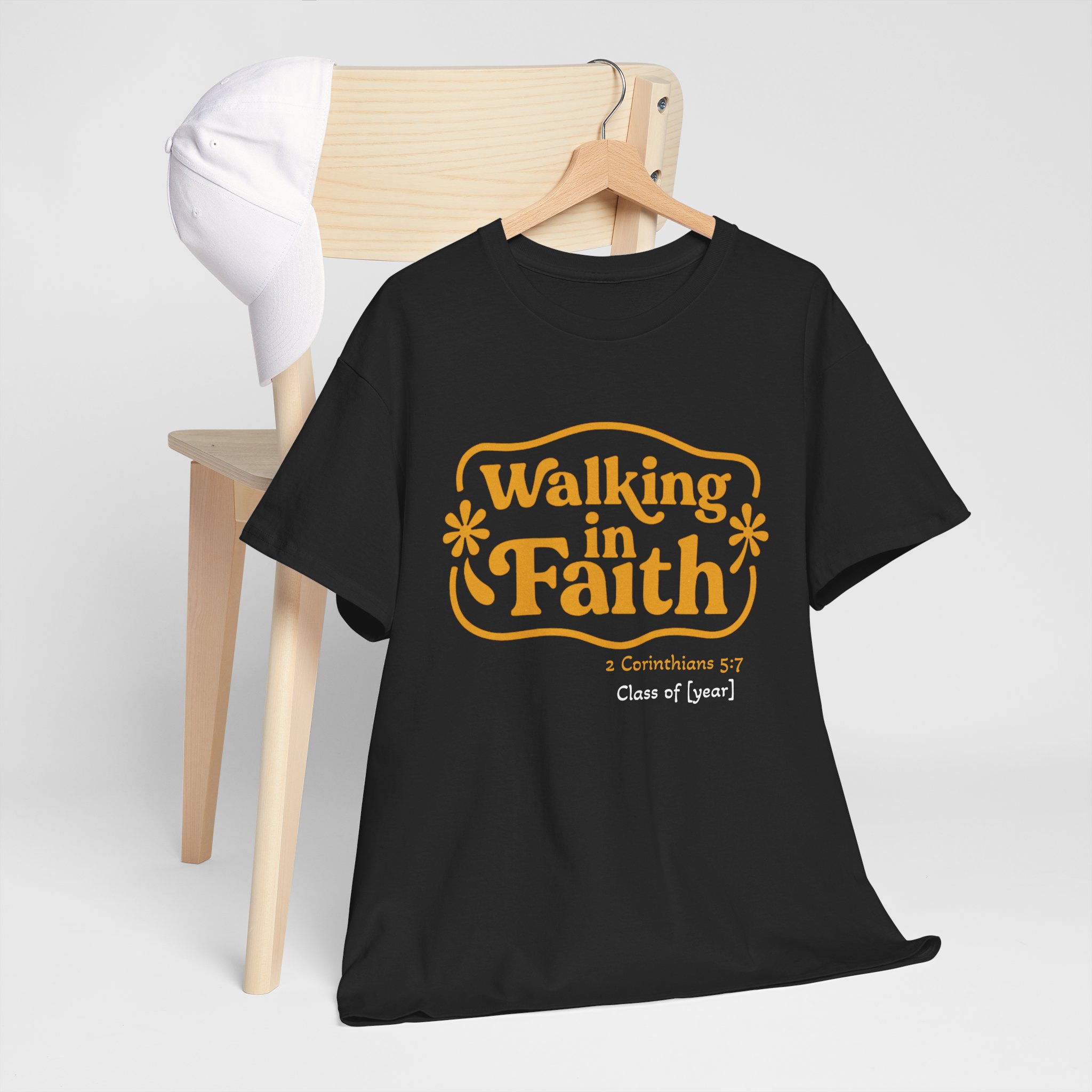 Personalized Walking in Faith Heavy Cotton Tee – 2 Corinthians 5:7 - Image 16