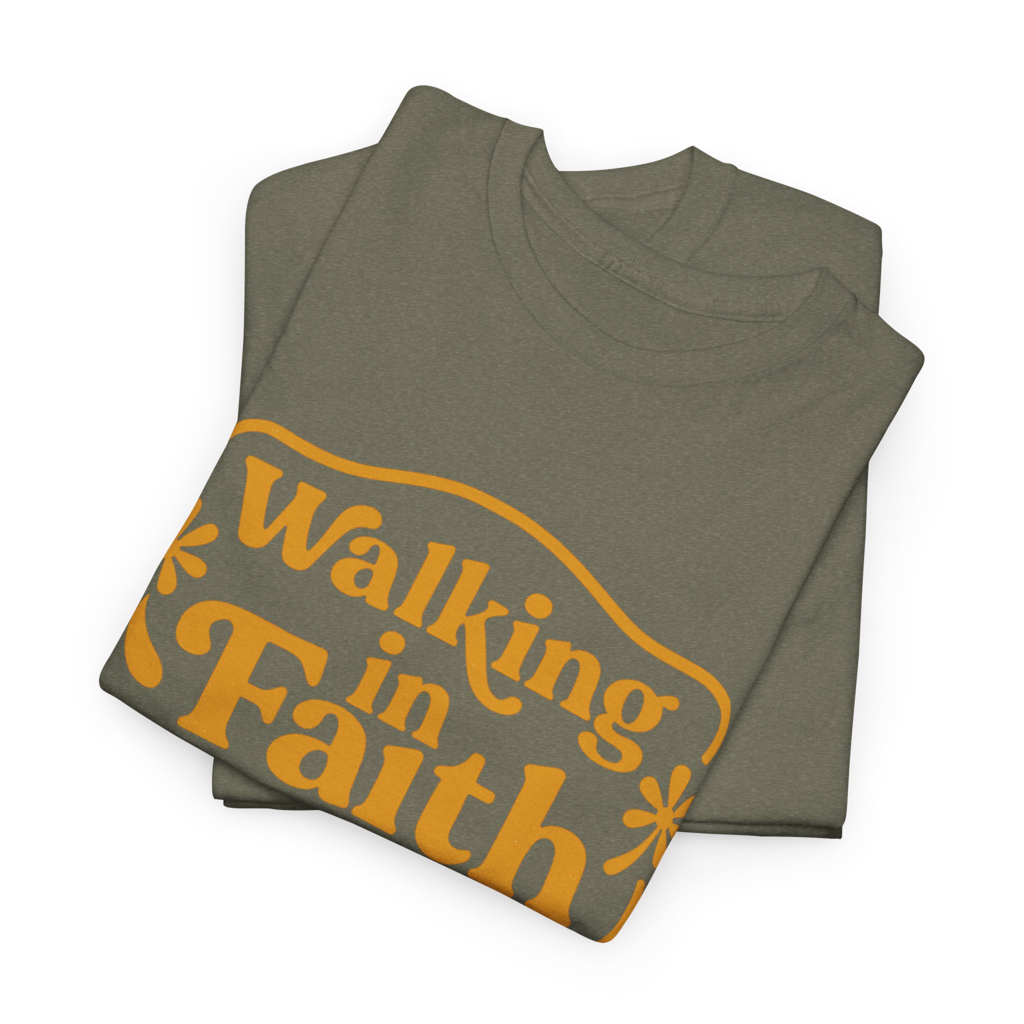 Personalized Walking in Faith Heavy Cotton Tee – 2 Corinthians 5:7 - Image 26