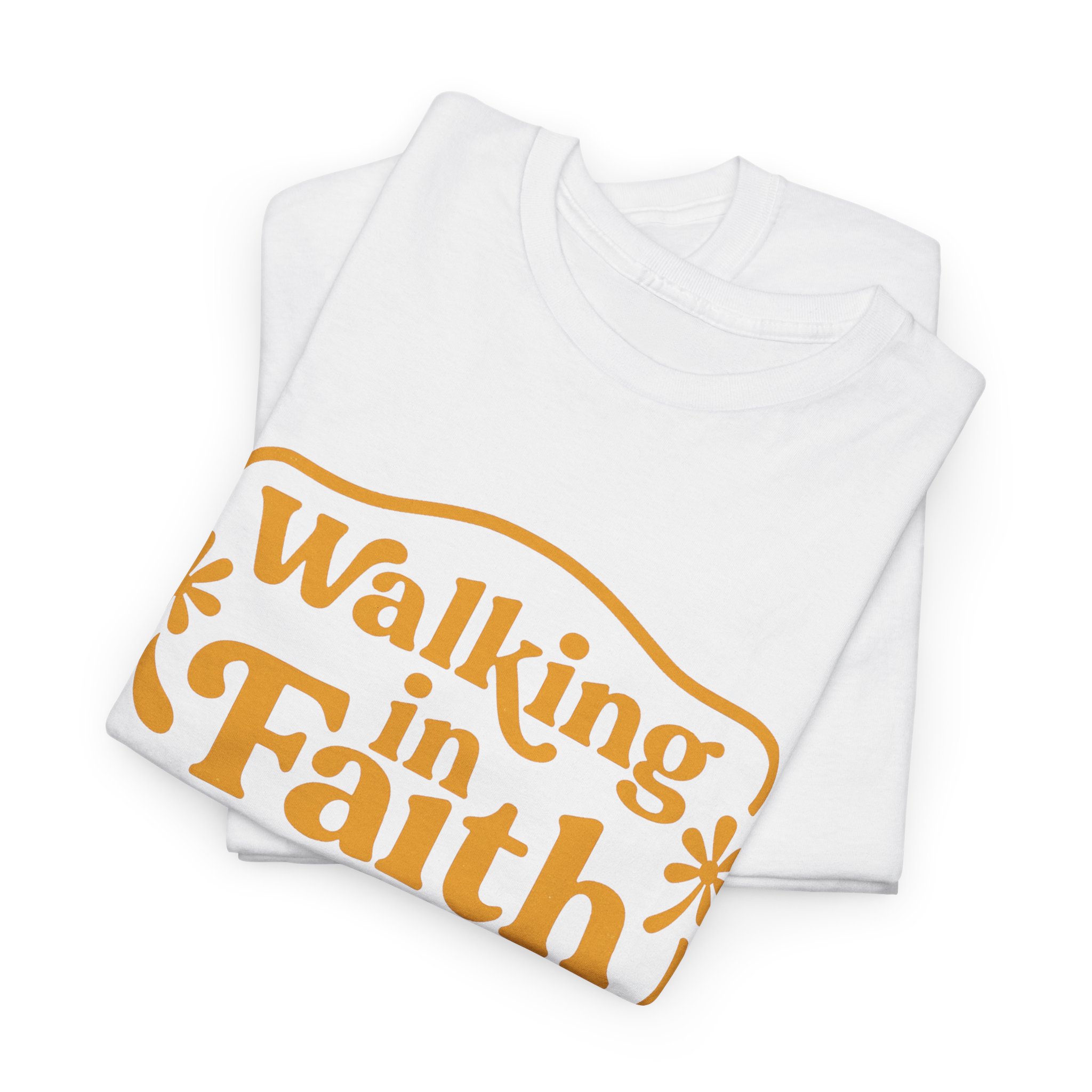 Personalized Walking in Faith Heavy Cotton Tee – 2 Corinthians 5:7 - Image 8