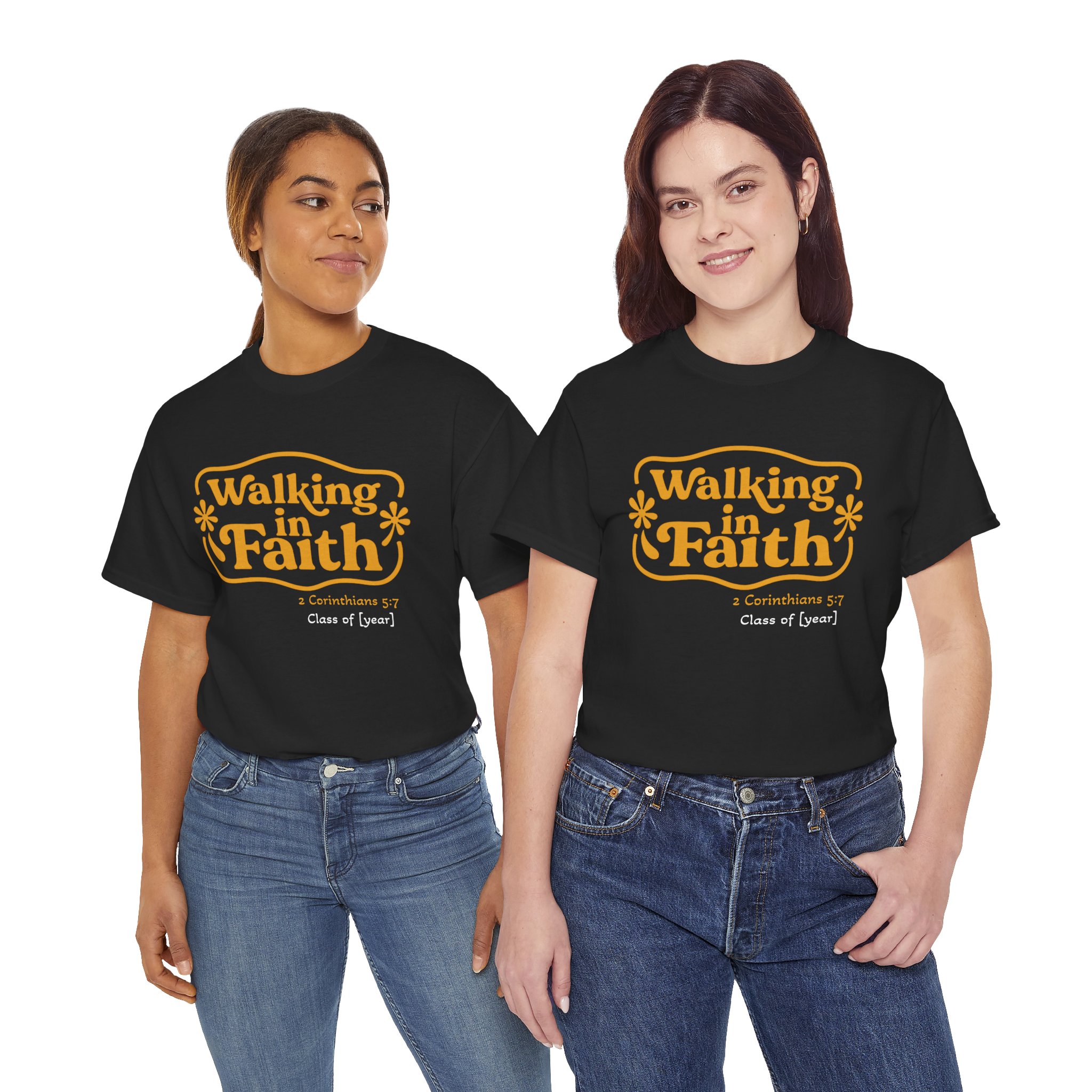 Personalized Walking in Faith Heavy Cotton Tee – 2 Corinthians 5:7 - Image 19
