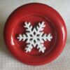 Red Snowflake Nested Button Ring
