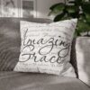 Amazing Grace Double Sided Square Pillow - Spiritual Gift for Home