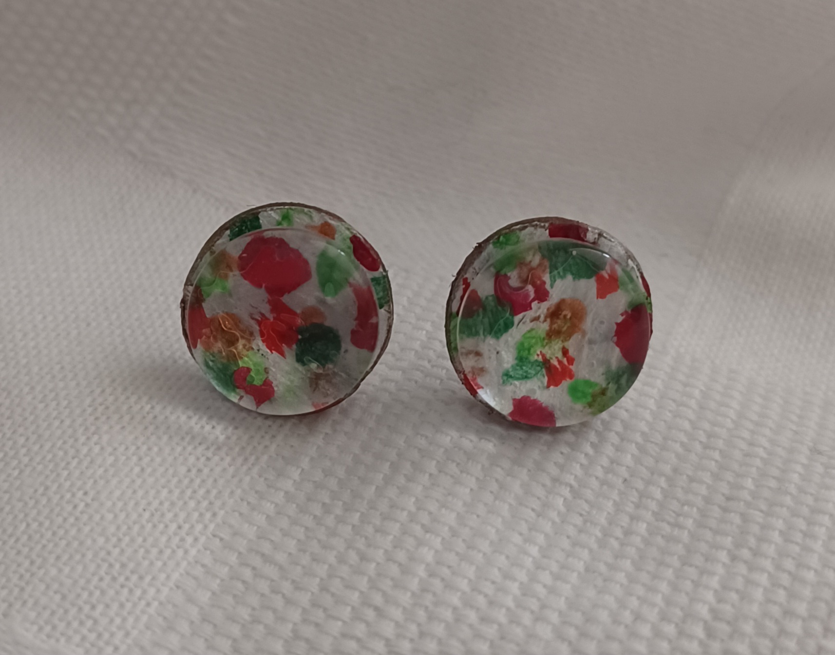 Holly Jolly Baby Art Earrings