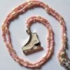 Ice Skate Beaded Necklace