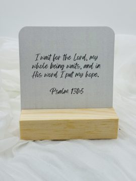 Back of breath prayer featuring scripture verse to calm and comfort.