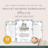 SHS - Servant Hearted Homemaking Planner (Instant Download)