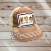 Peace Love Fall Frayed Patch Hat
