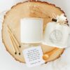 Christian Gift Set, Candle and Breath Prayer Card set with Stand for Grief Support, Comfort and Thinking of You Gift.