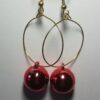 Shine Bulb Red Hoop Earrings