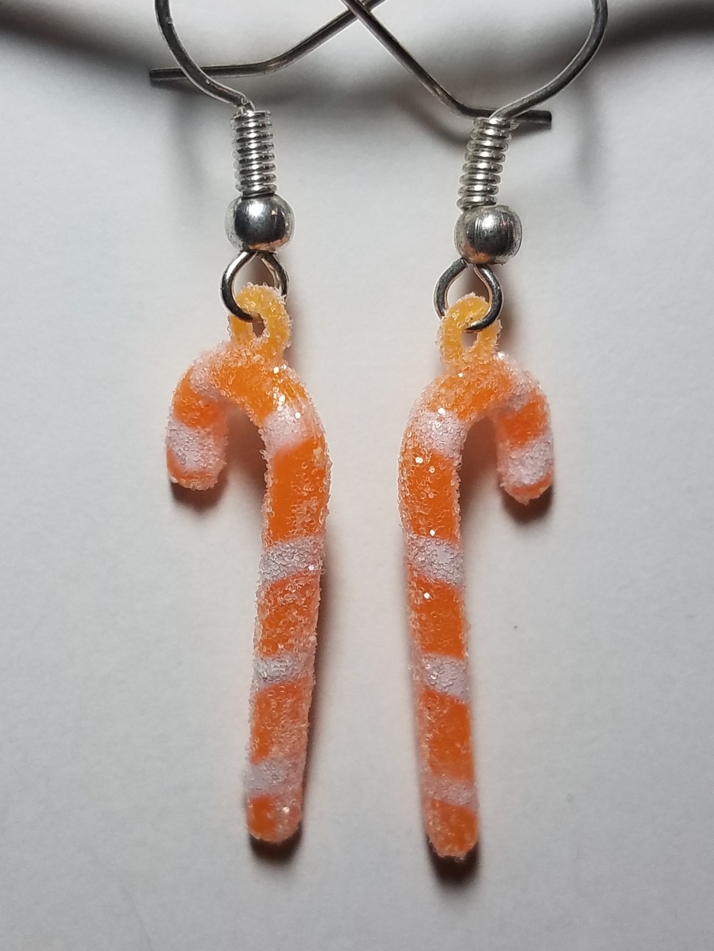 Candy Cane Orange Earrings