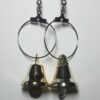 Chime Bell Silver Hoop Earrings