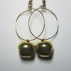 Jingle Bell Large Gold Hoop Earrings